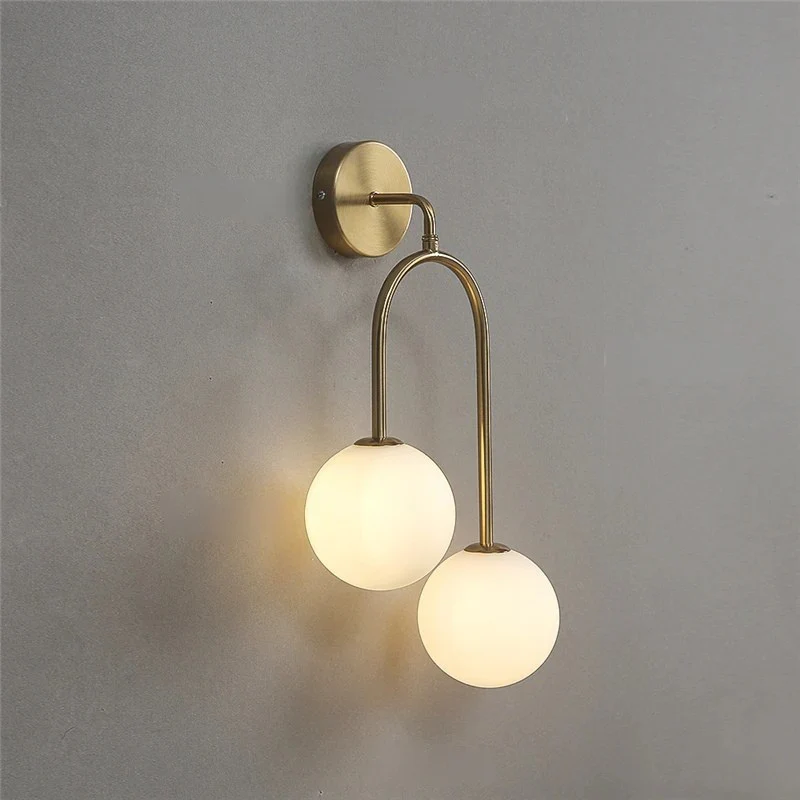 Modern Glass Ball Wall Sconce Bedroom Bedside Living Room Background Light - Image 8