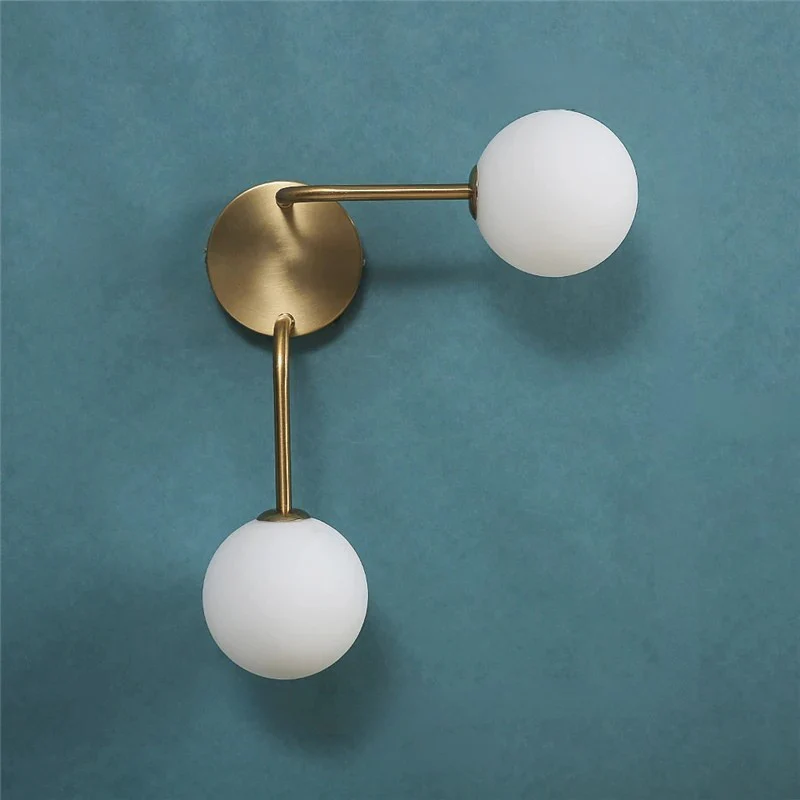 Modern Glass Ball Wall Sconce Bedroom Bedside Living Room Background Light - Image 9