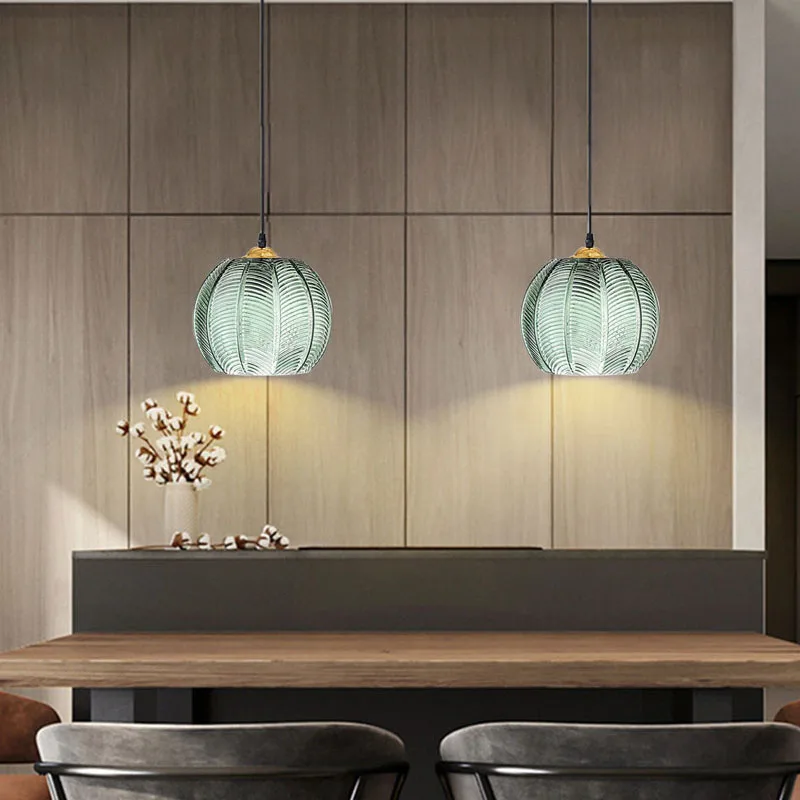Modern Glass Pendant Light – Green Leaf Hanging Lamp for Bedroom & Living Room - Image 3