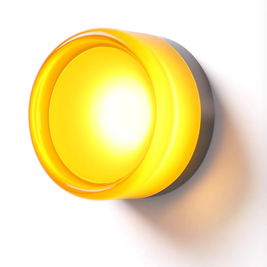 Modern Glass Round LED Wall Sconce 1-Light Aluminium Indoor Wall Lamp - Image 3