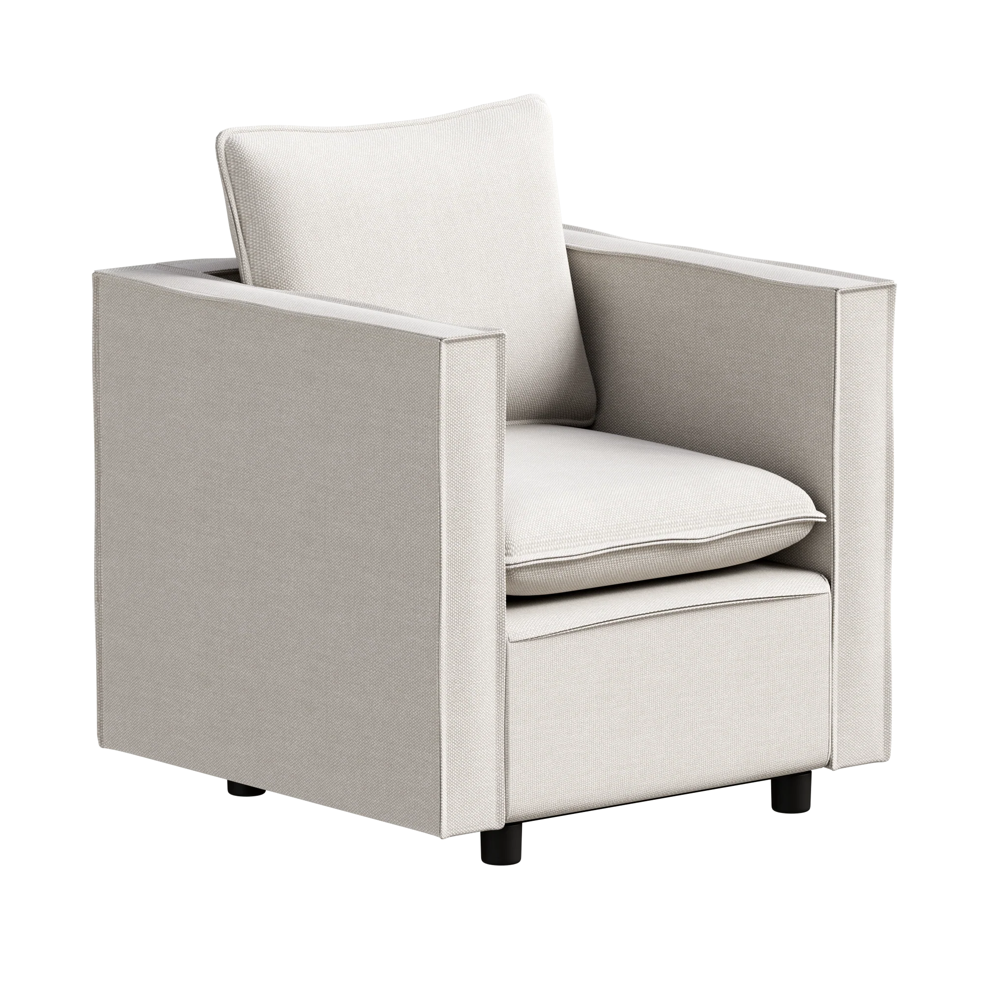 Modern Gray Single Sofa Chair
