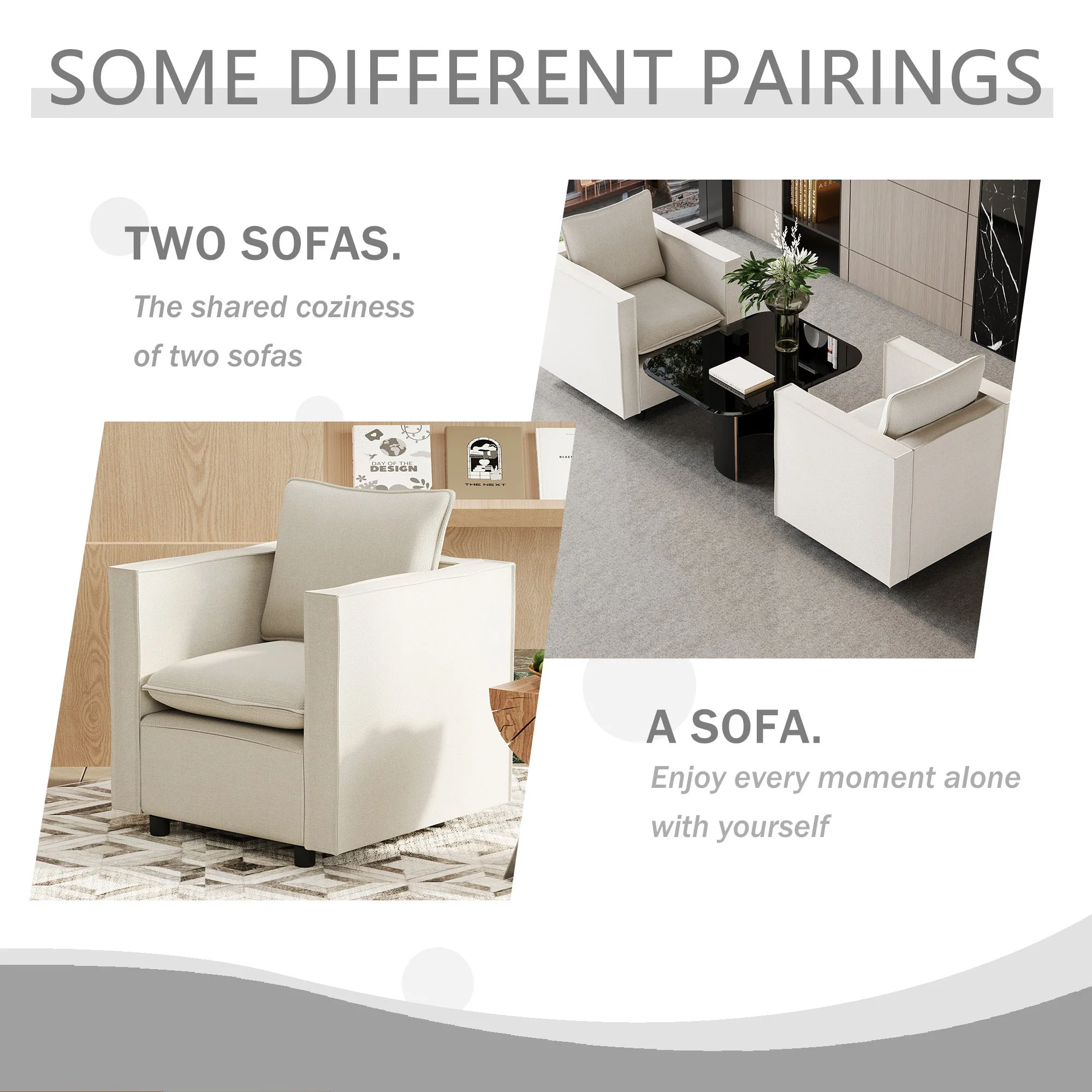 Modern Gray Single Sofa Chair - Image 14