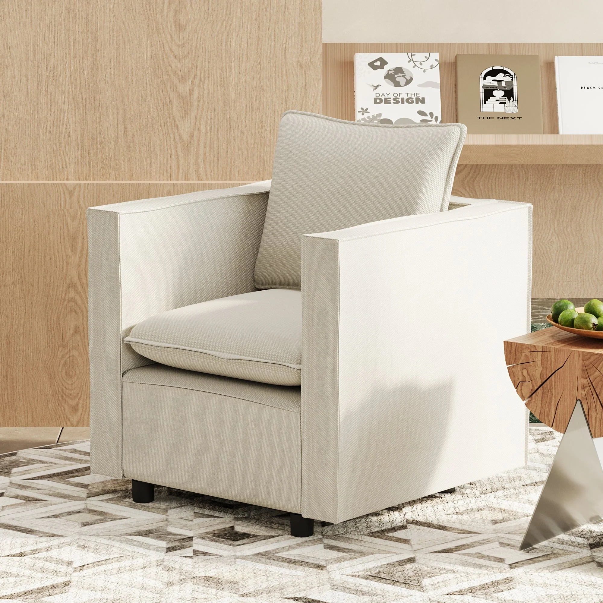 Modern Gray Single Sofa Chair - Image 5