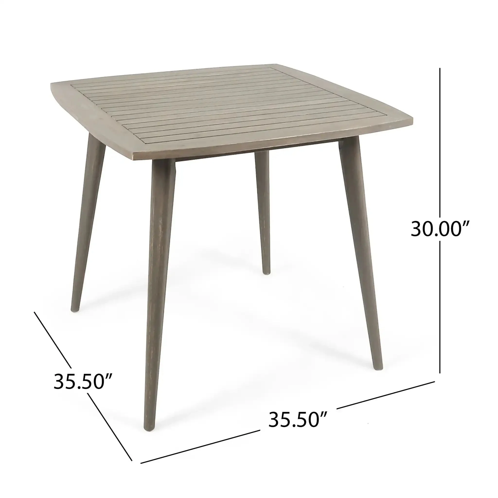 Modern Indoor Square Acacia Wood Dining Table With Toothpick Leg Design - Image 6
