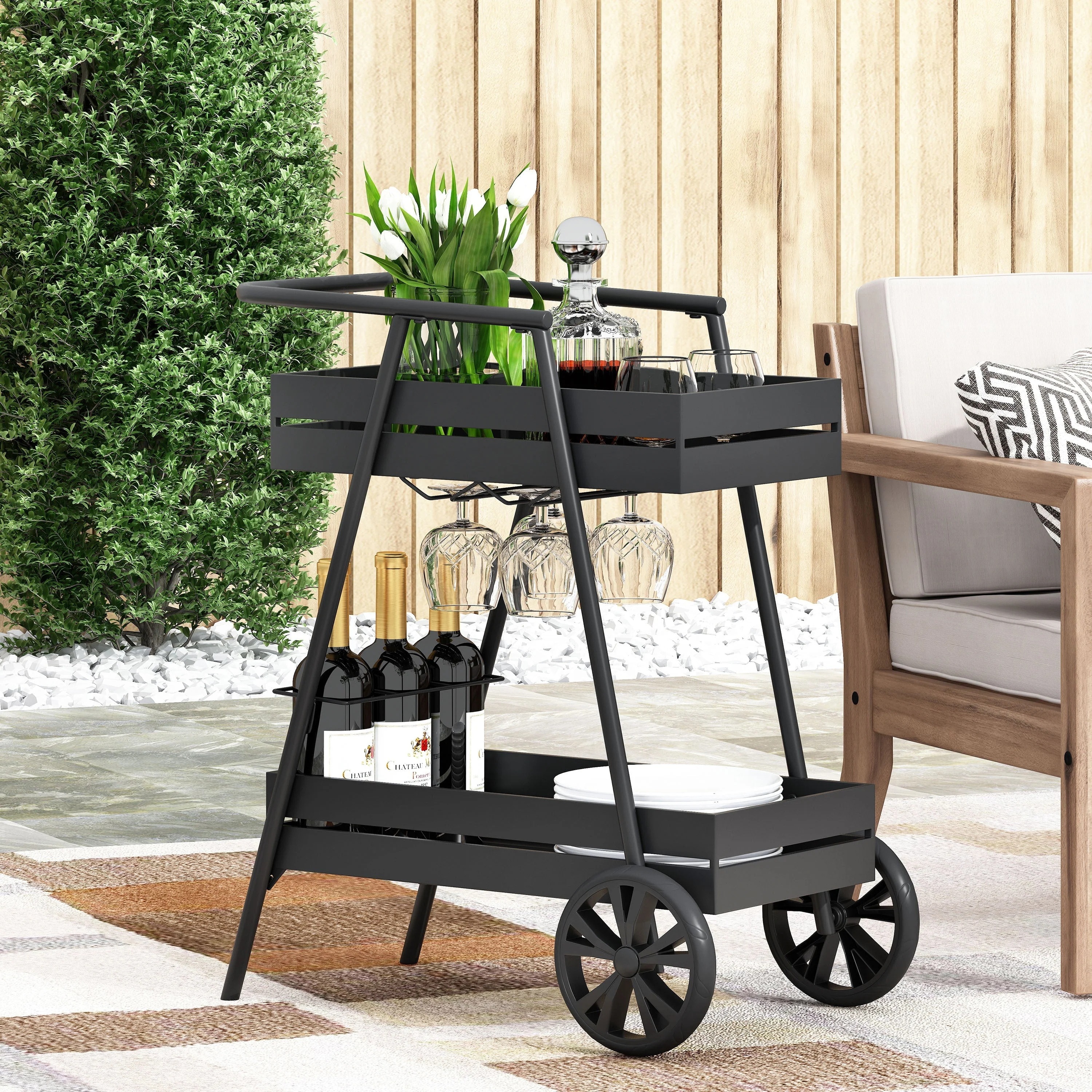 Modern Industrial Bar Cart - Image 2