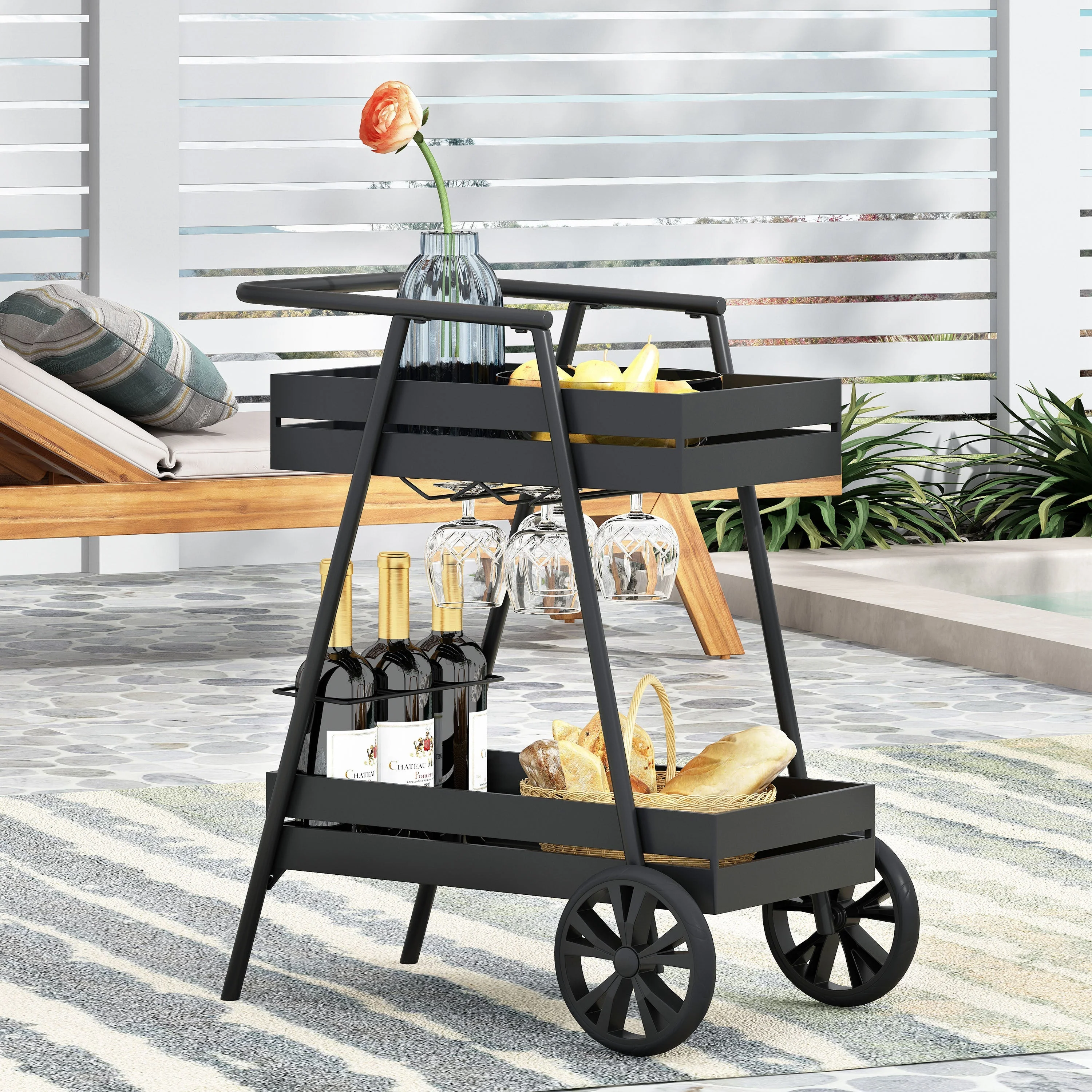 Modern Industrial Bar Cart - Image 5