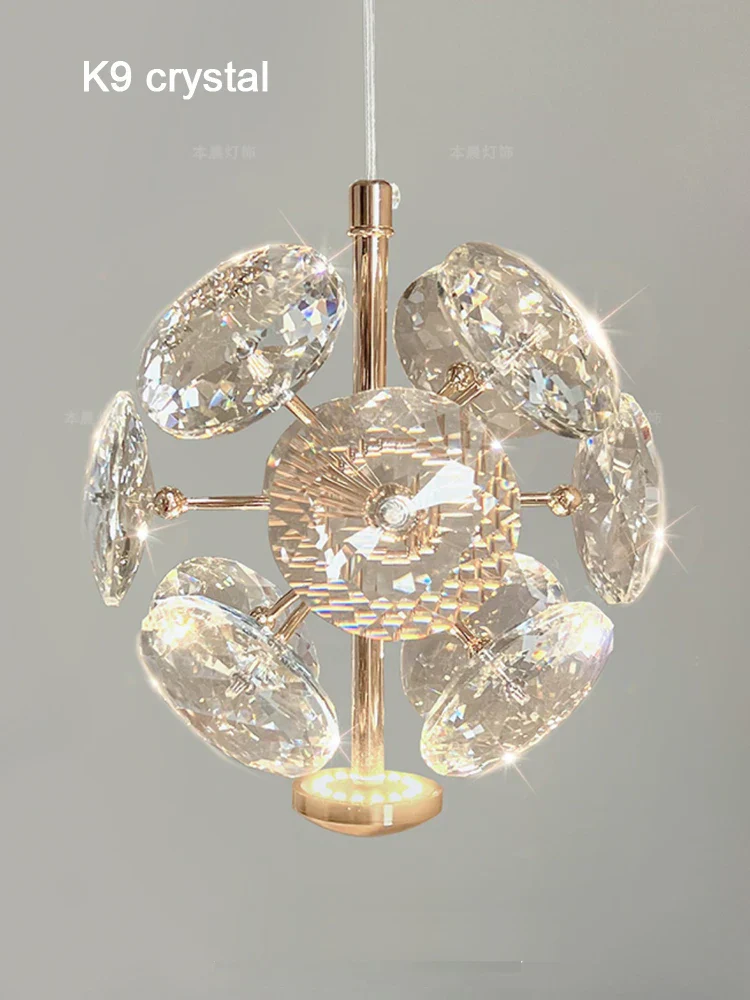 Modern K9 Crystal Bedside Wall Lamp Luxury Small Chandelier Ceiling Light Decor - Image 3