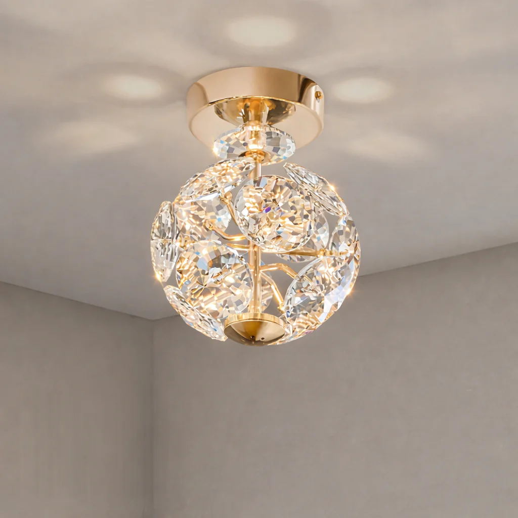Modern K9 Crystal Bedside Wall Lamp Luxury Small Chandelier Ceiling Light Decor - Image 8