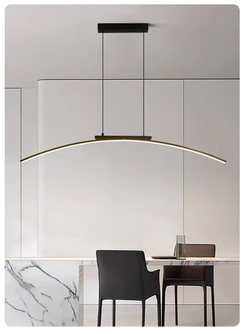 Modern LED Arc Pendant Light – Adjustable Dining Room Hanging Lamp for Kitchen - Image 12
