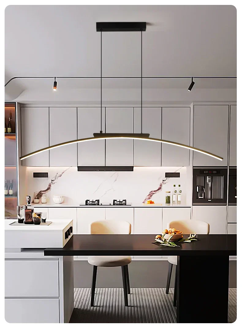 Modern LED Arc Pendant Light – Adjustable Dining Room Hanging Lamp for Kitchen - Image 13
