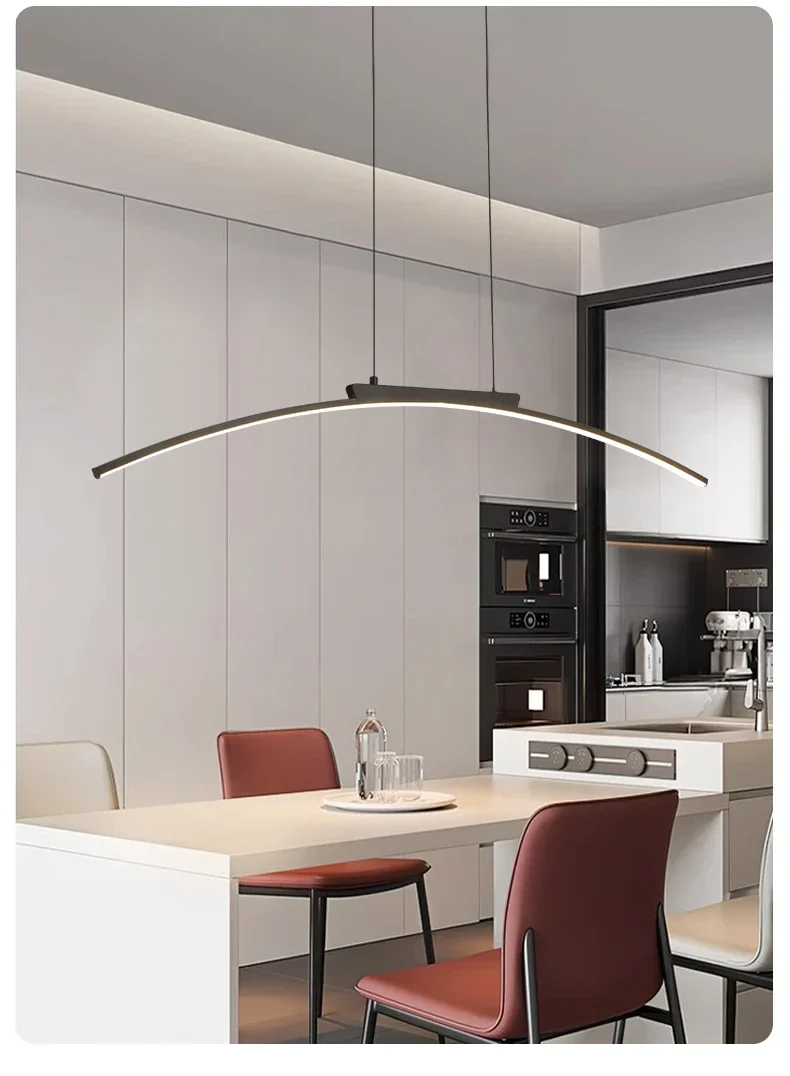 Modern LED Arc Pendant Light – Adjustable Dining Room Hanging Lamp for Kitchen - Image 14