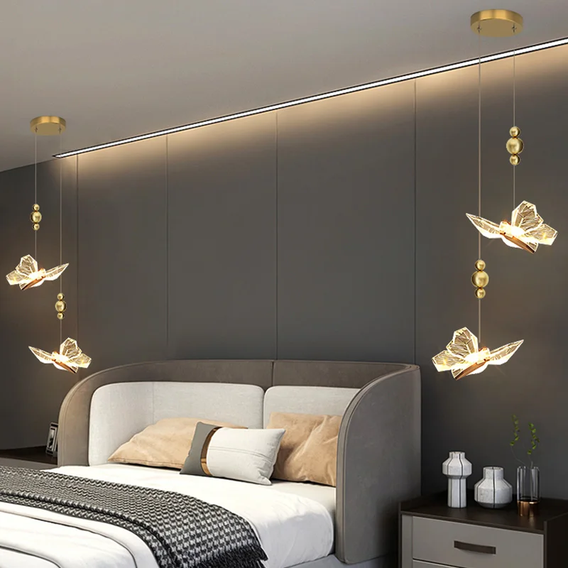Modern LED Butterfly Crystal Pendant Light Chandelier for Dining Living Bedroom - Image 4