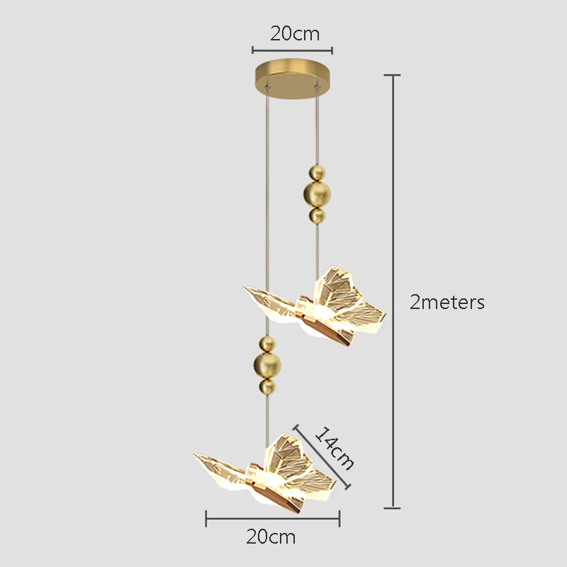 Modern LED Butterfly Crystal Pendant Light Chandelier for Dining Living Bedroom - Image 9
