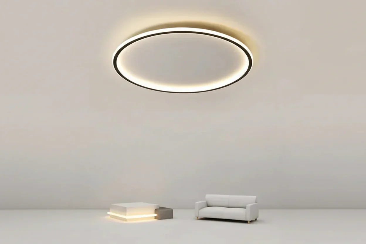 Modern LED Ceiling Light Dimmable Remote Control Round Fixture Bedroom Living - Image 2