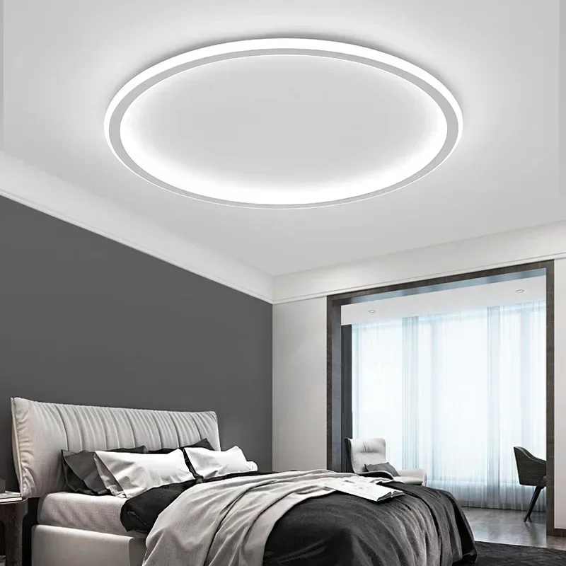 Modern LED Ceiling Light Dimmable Remote Control Round Fixture Bedroom Living - Image 5