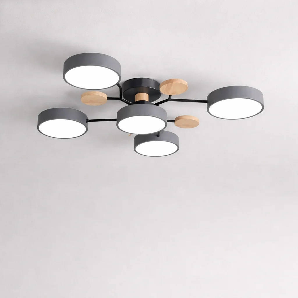 Modern LED Chandelier 3-Color Ceiling Pendant Light Nordic Lamp for Living Bedroom - Image 6