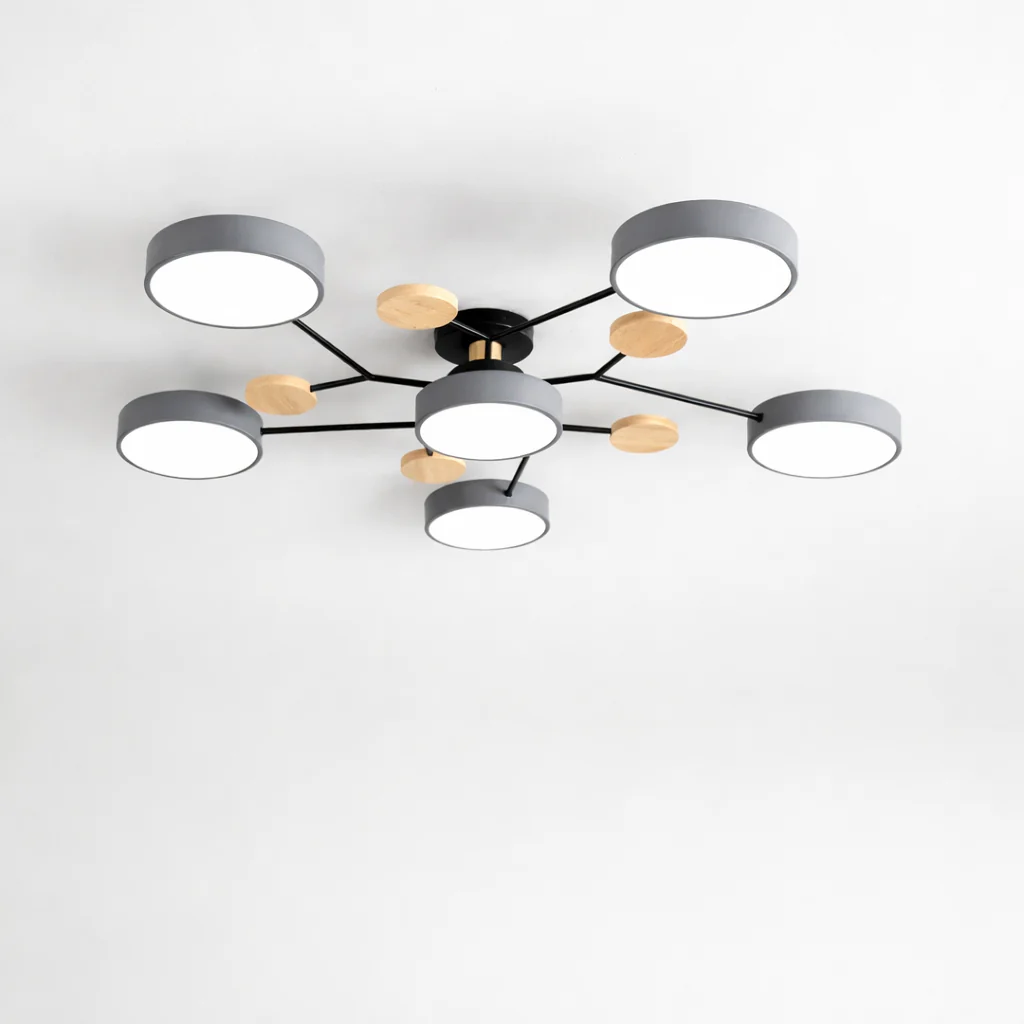 Modern LED Chandelier 3-Color Ceiling Pendant Light Nordic Lamp for Living Bedroom - Image 7
