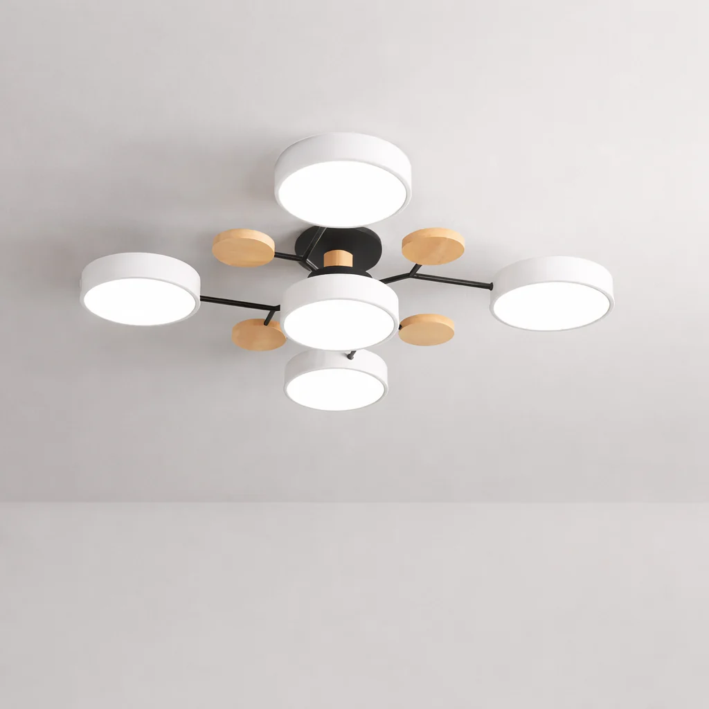 Modern LED Chandelier 3-Color Ceiling Pendant Light Nordic Lamp for Living Bedroom - Image 8