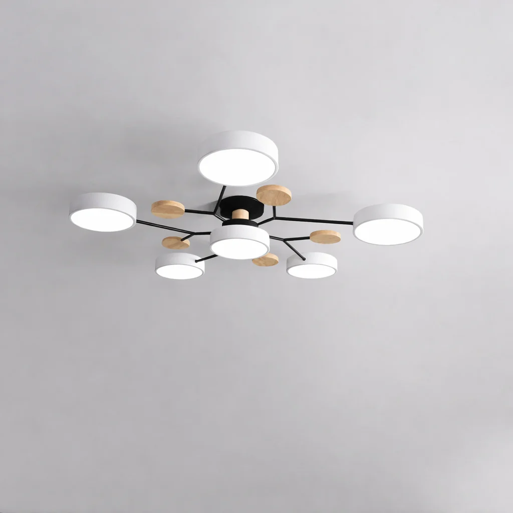 Modern LED Chandelier 3-Color Ceiling Pendant Light Nordic Lamp for Living Bedroom - Image 9