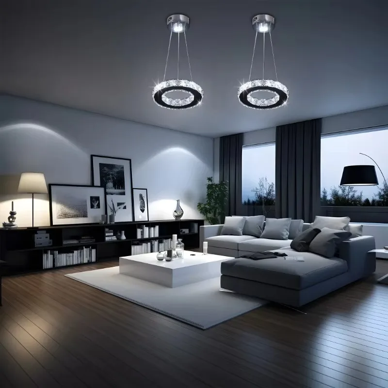 Modern LED Crystal Pendant Light Single Hanging Lamp for Bedroom Home Decor - Image 2