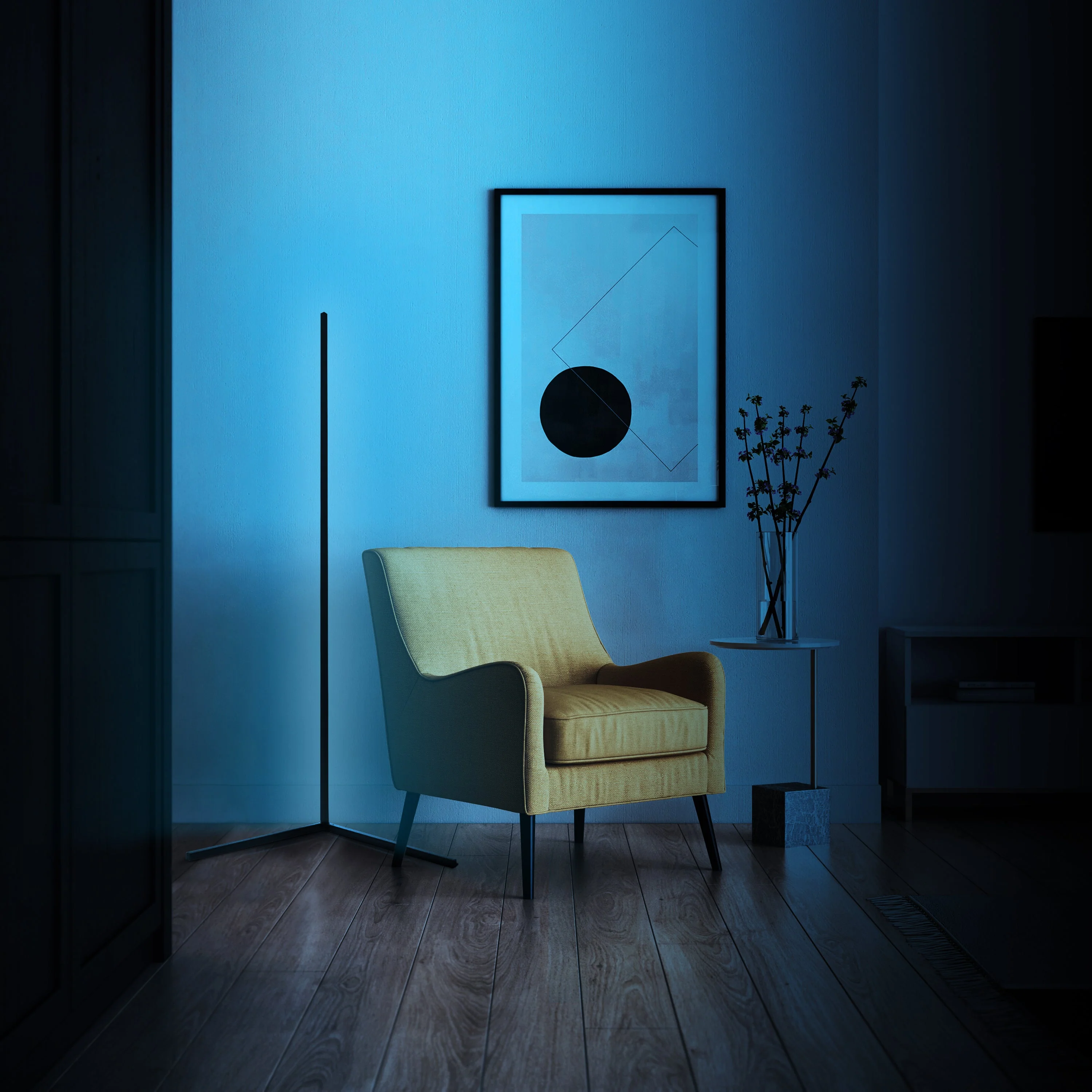 Modern LED Floor Lamp with RGB Color Changing and Smart Control – 56-Inch Standing Lamp for Living Room - Image 10