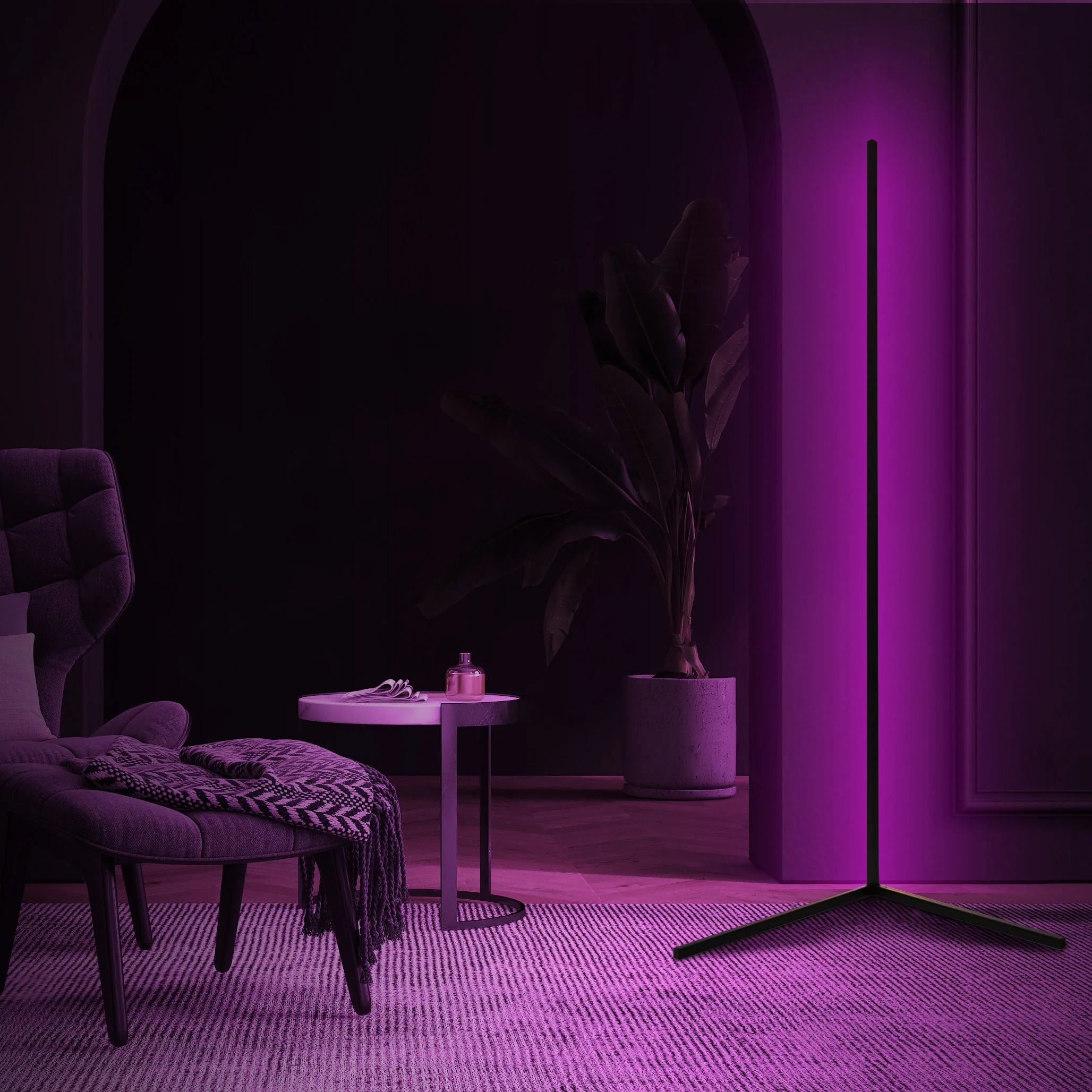 Modern LED Floor Lamp with RGB Color Changing and Smart Control – 56-Inch Standing Lamp for Living Room - Image 2