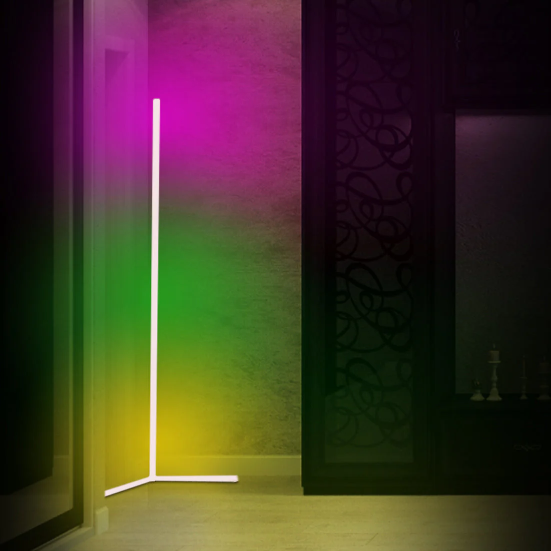 Modern LED Floor Lamp with RGB Color Changing and Smart Control – 56-Inch Standing Lamp for Living Room - Image 4