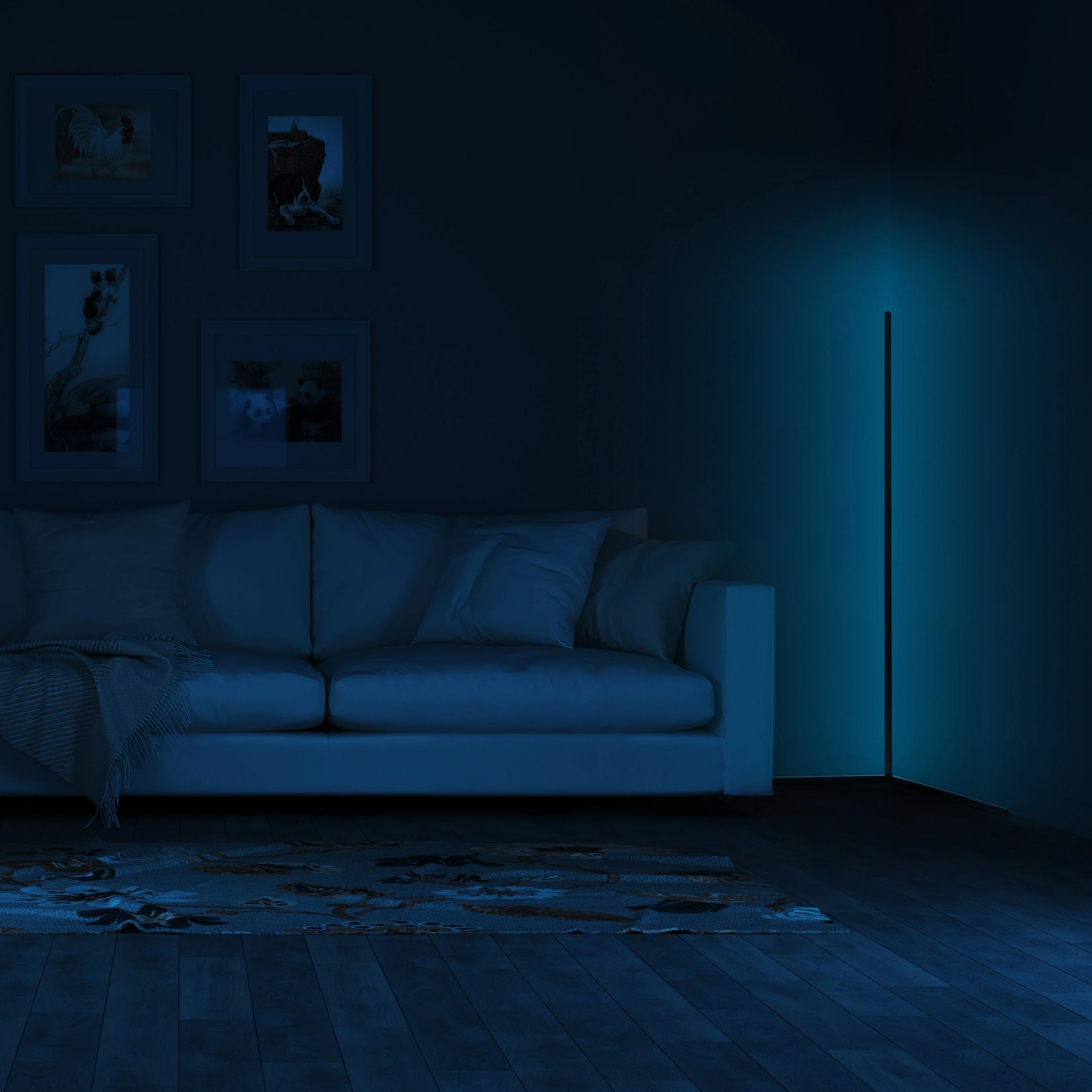 Modern LED Floor Lamp with RGB Color Changing and Smart Control – 56-Inch Standing Lamp for Living Room - Image 8