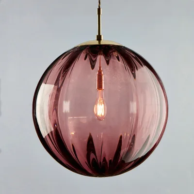 Modern LED Glass Ball Pendant Light Nordic Hanging Lamp for Bedroom Dining Bar - Image 10