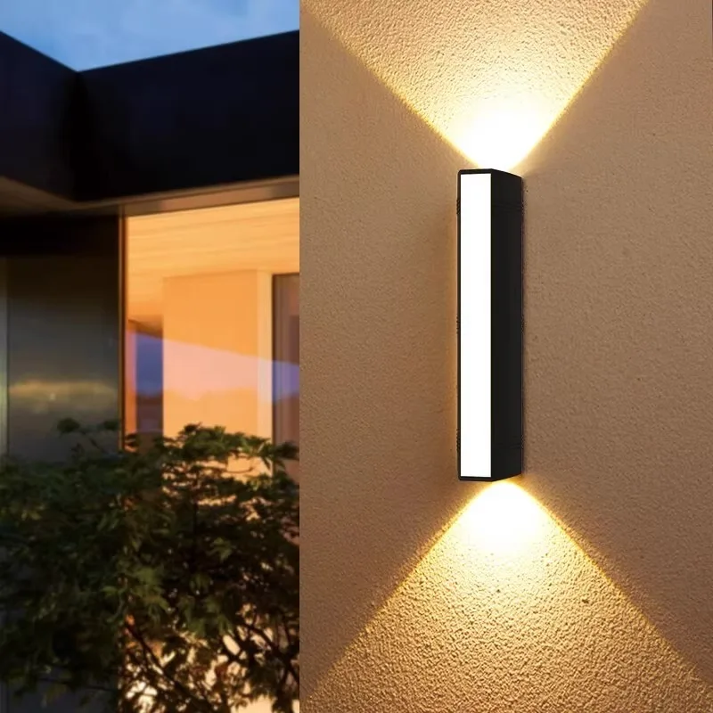Modern LED Outdoor Wall Light IP65 Waterproof Aluminum Porch Garden Strip Lamp - Image 4
