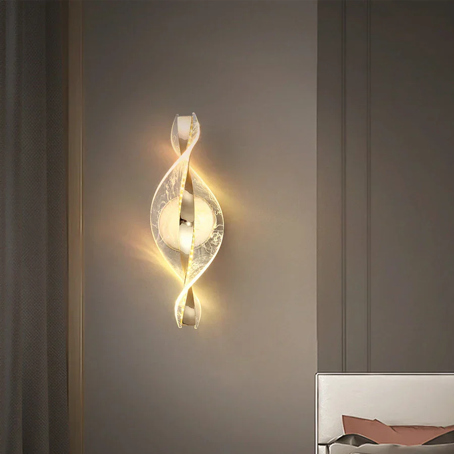 Modern LED Wall Lamp – Gold/Black Acrylic Light for Bedroom, Hallway & Living Room - Image 16