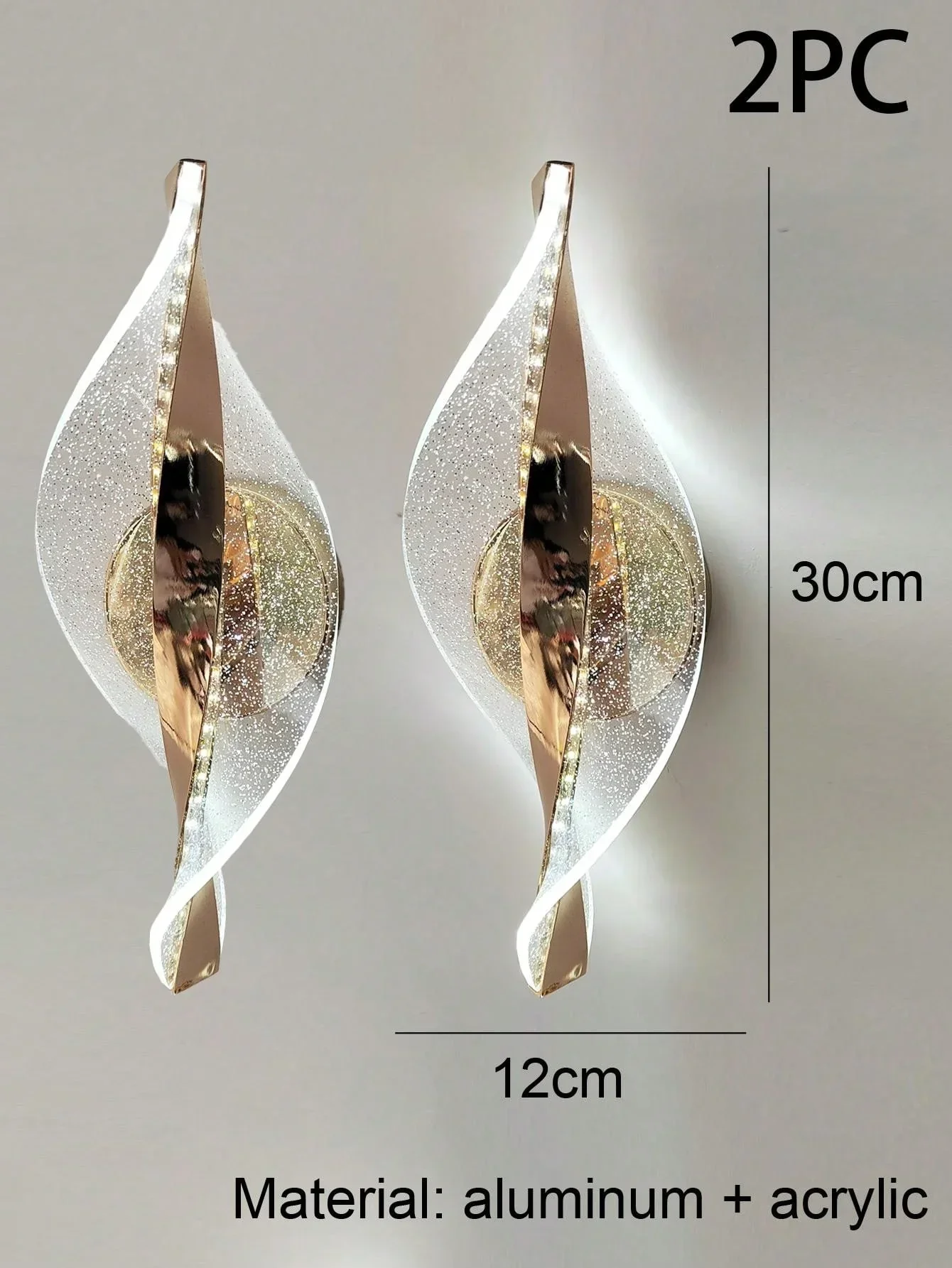 Modern LED Wall Lamp – Gold/Black Acrylic Light for Bedroom, Hallway & Living Room - Image 18