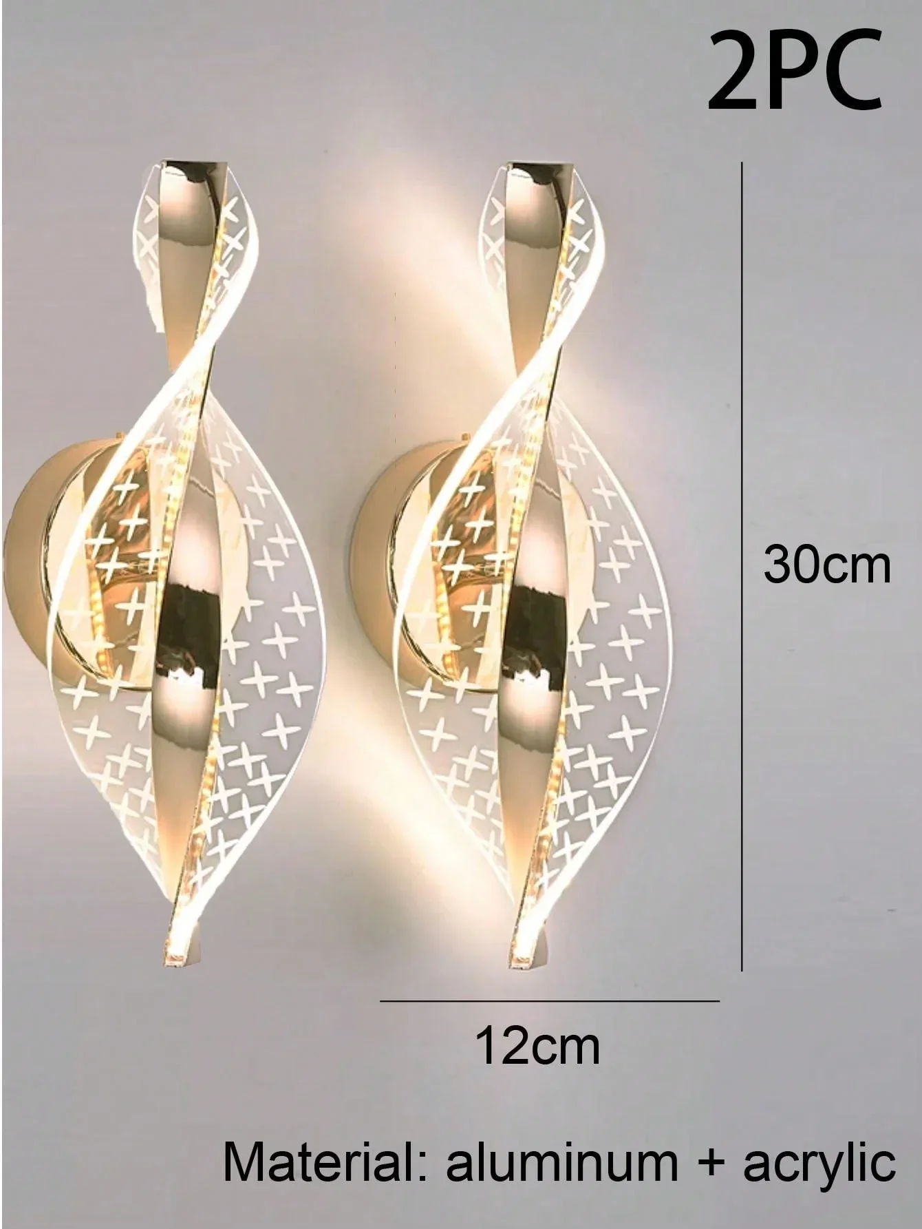 Modern LED Wall Lamp – Gold/Black Acrylic Light for Bedroom, Hallway & Living Room - Image 19