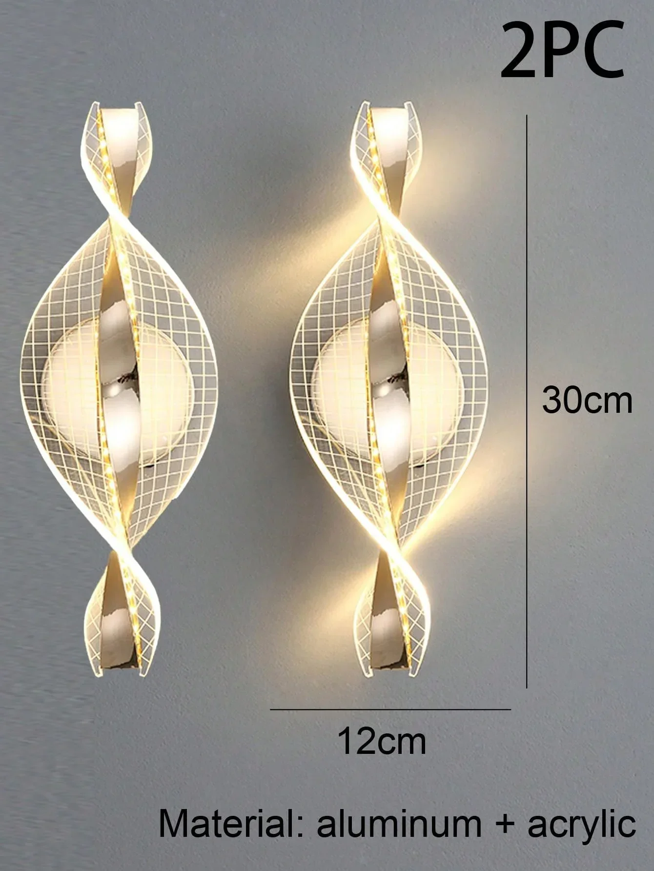 Modern LED Wall Lamp – Gold/Black Acrylic Light for Bedroom, Hallway & Living Room - Image 20