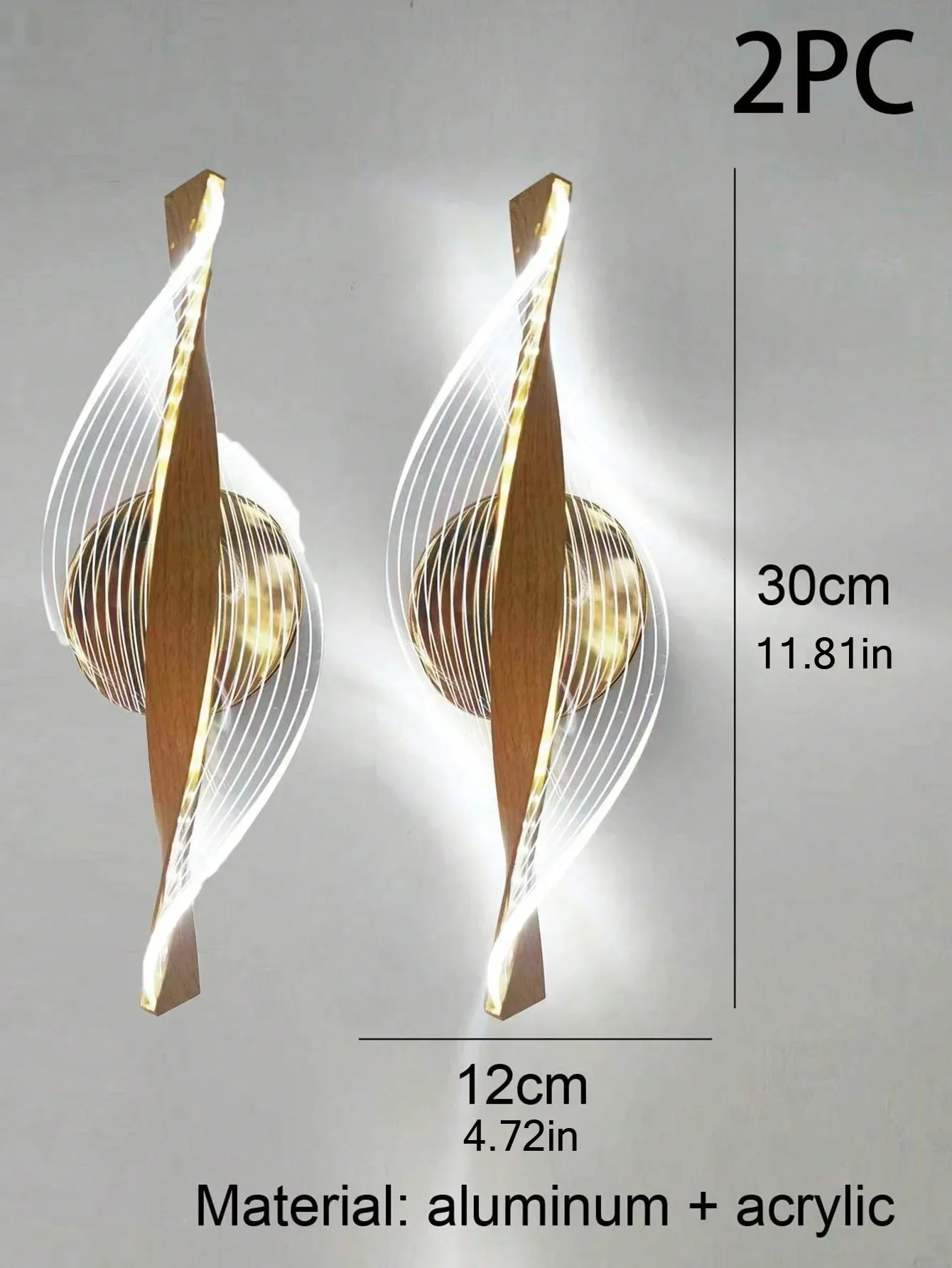 Modern LED Wall Lamp – Gold/Black Acrylic Light for Bedroom, Hallway & Living Room - Image 22