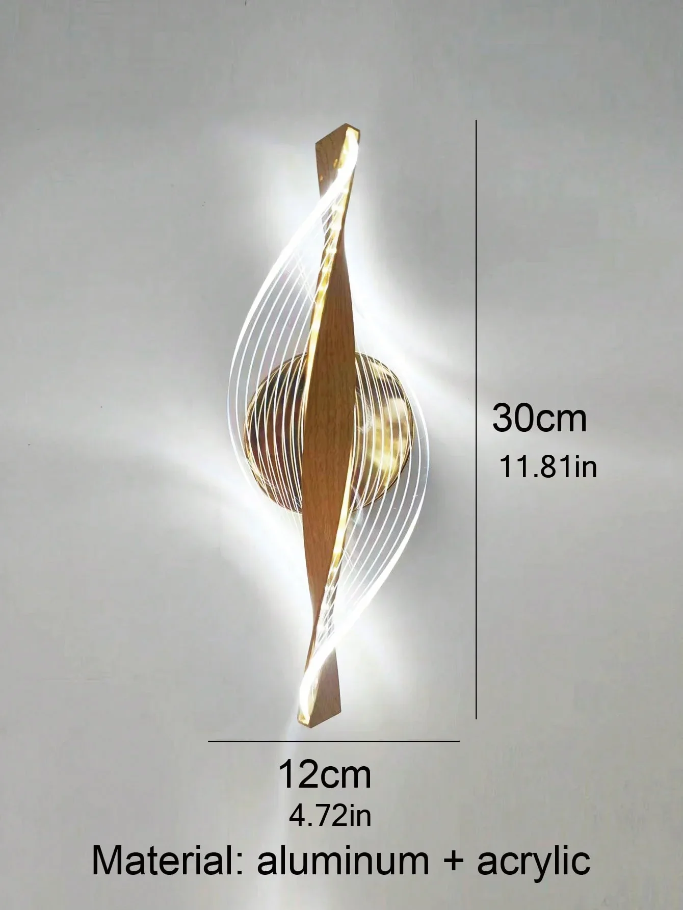 Modern LED Wall Lamp – Gold/Black Acrylic Light for Bedroom, Hallway & Living Room - Image 23