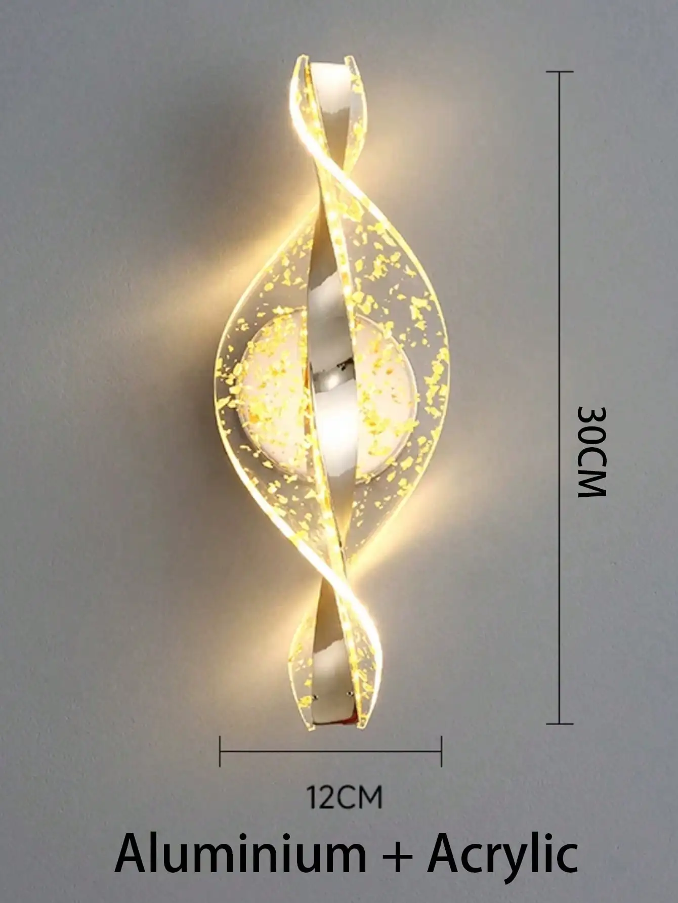 Modern LED Wall Lamp – Gold/Black Acrylic Light for Bedroom, Hallway & Living Room - Image 24