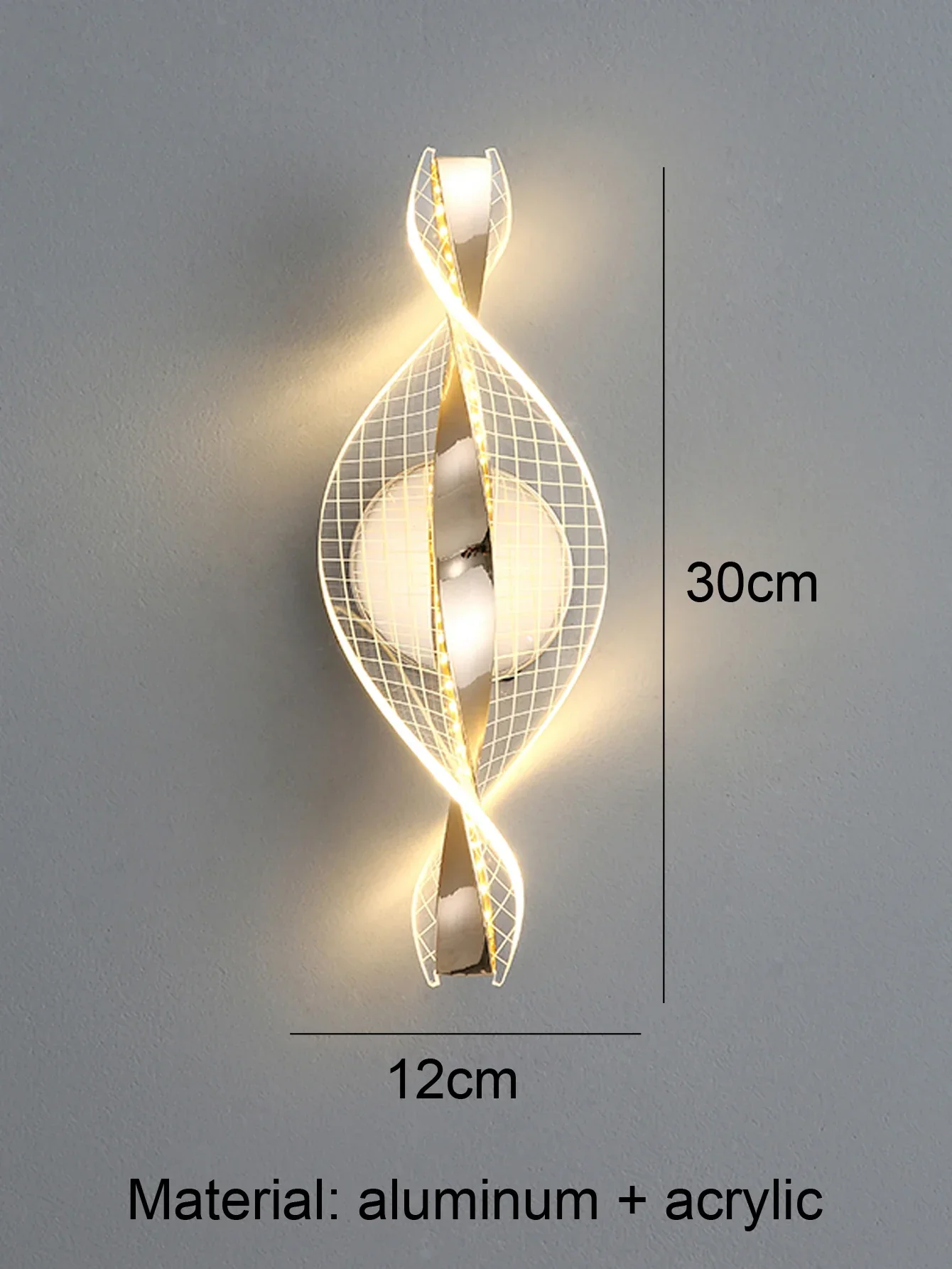 Modern LED Wall Lamp – Gold/Black Acrylic Light for Bedroom, Hallway & Living Room - Image 25