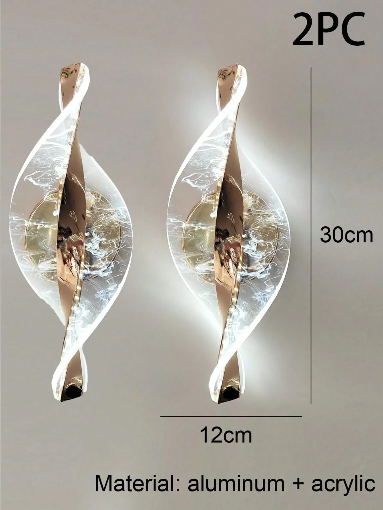 Modern LED Wall Lamp – Gold/Black Acrylic Light for Bedroom, Hallway & Living Room - Image 26