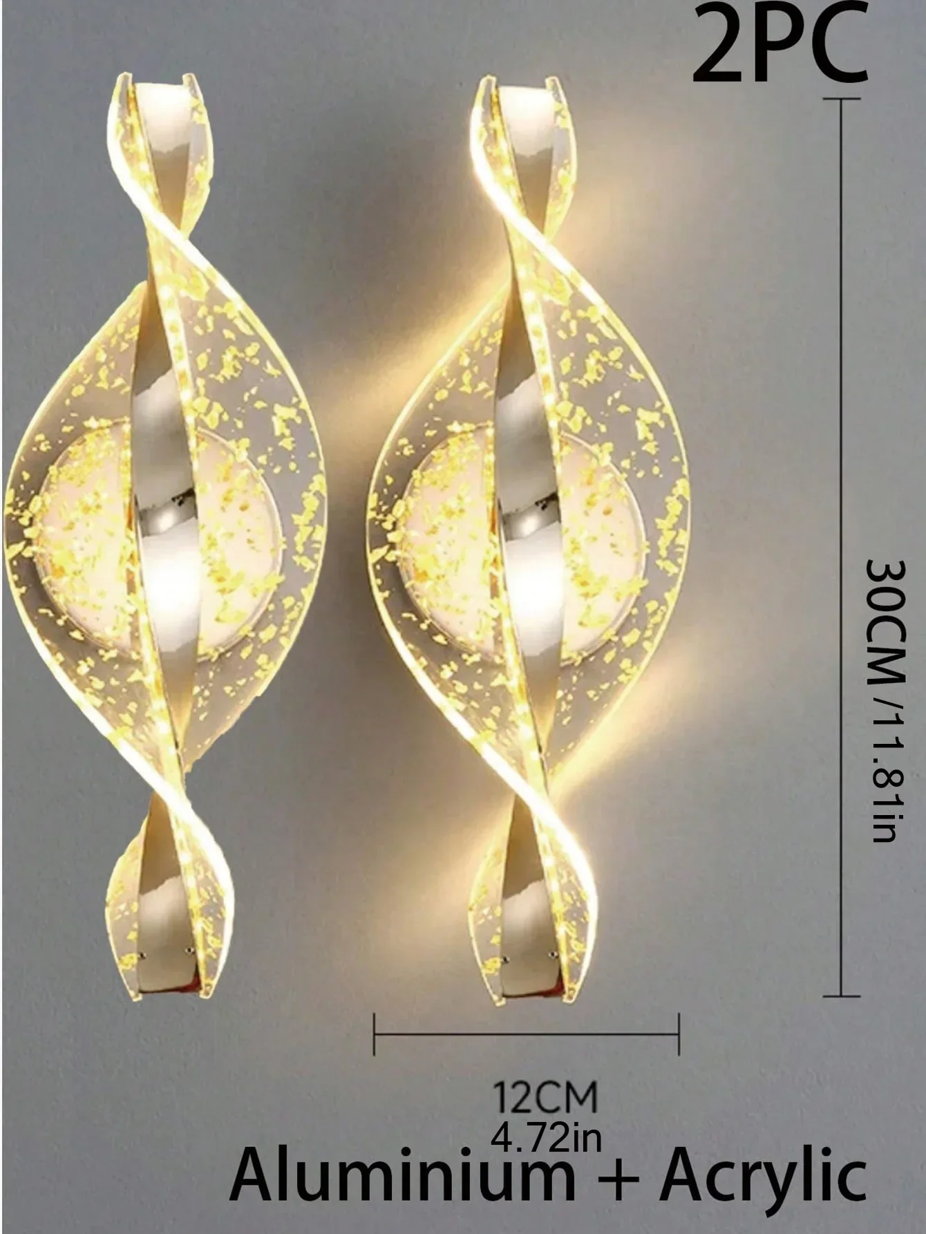 Modern LED Wall Lamp – Gold/Black Acrylic Light for Bedroom, Hallway & Living Room - Image 27