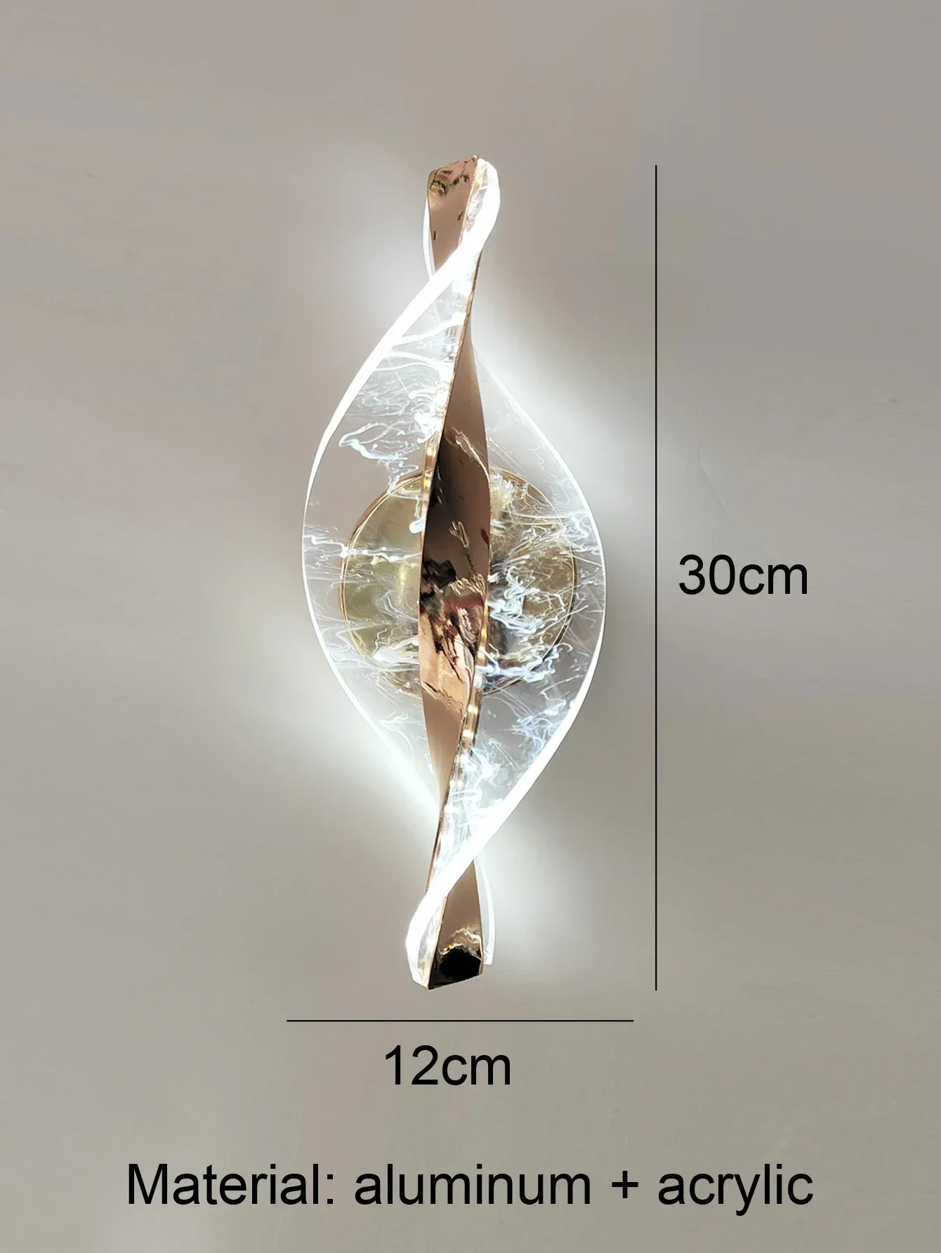 Modern LED Wall Lamp – Gold/Black Acrylic Light for Bedroom, Hallway & Living Room - Image 7