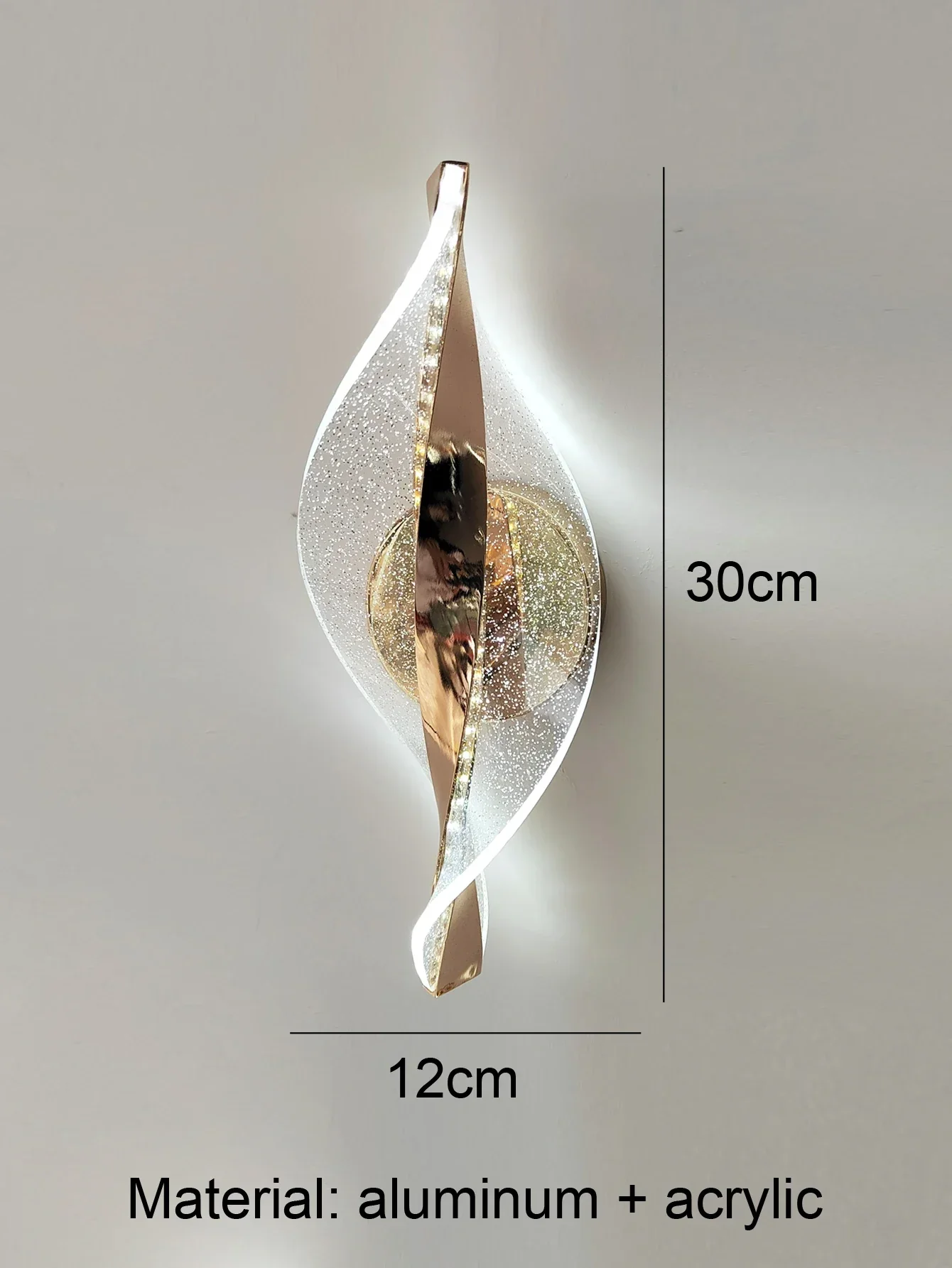 Modern LED Wall Lamp – Gold/Black Acrylic Light for Bedroom, Hallway & Living Room - Image 8