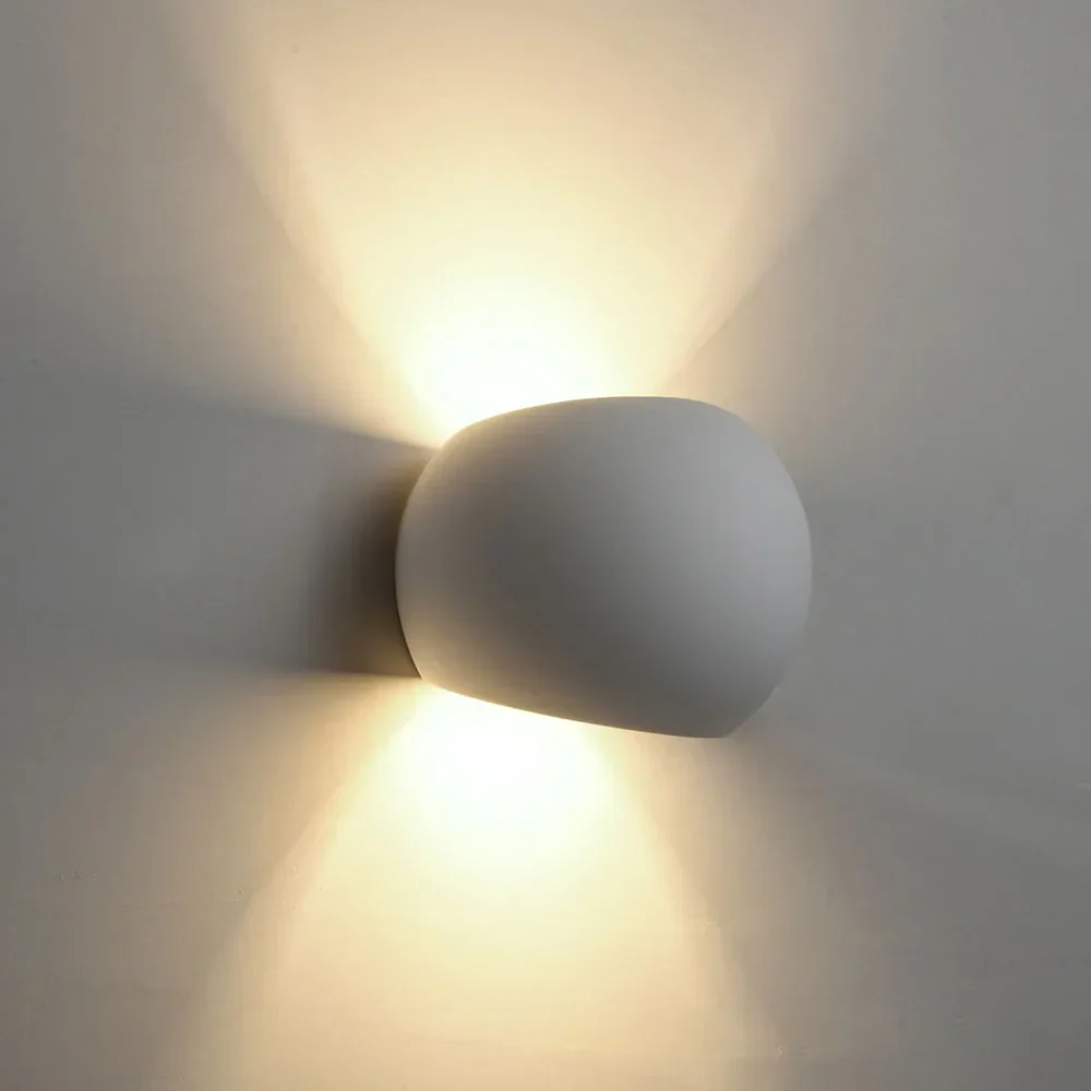 Modern LED Wall Sconce G9 Gypsum Indoor Bedroom Living Room Bedside Light - Image 5