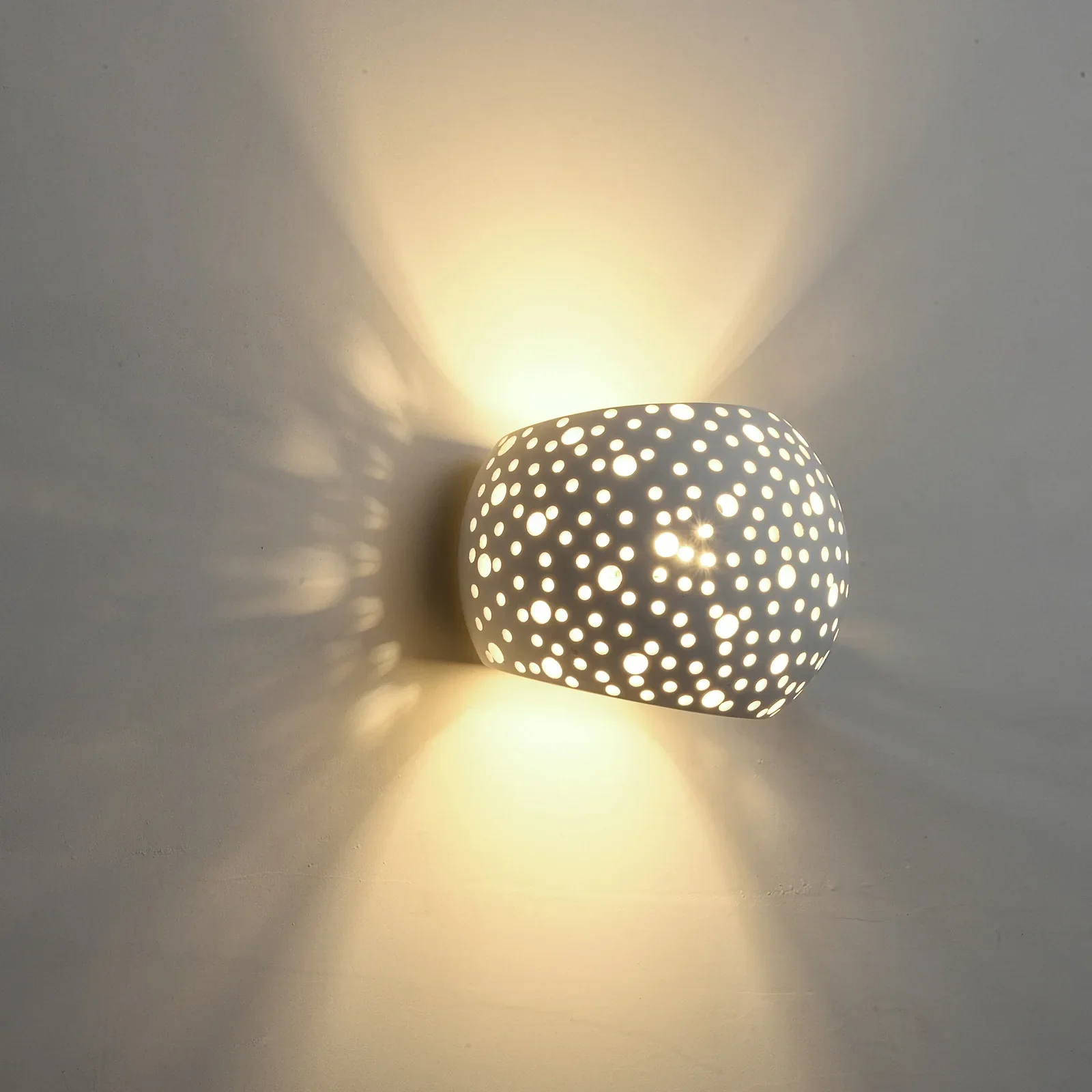 Modern LED Wall Sconce G9 Gypsum Indoor Bedroom Living Room Bedside Light - Image 8