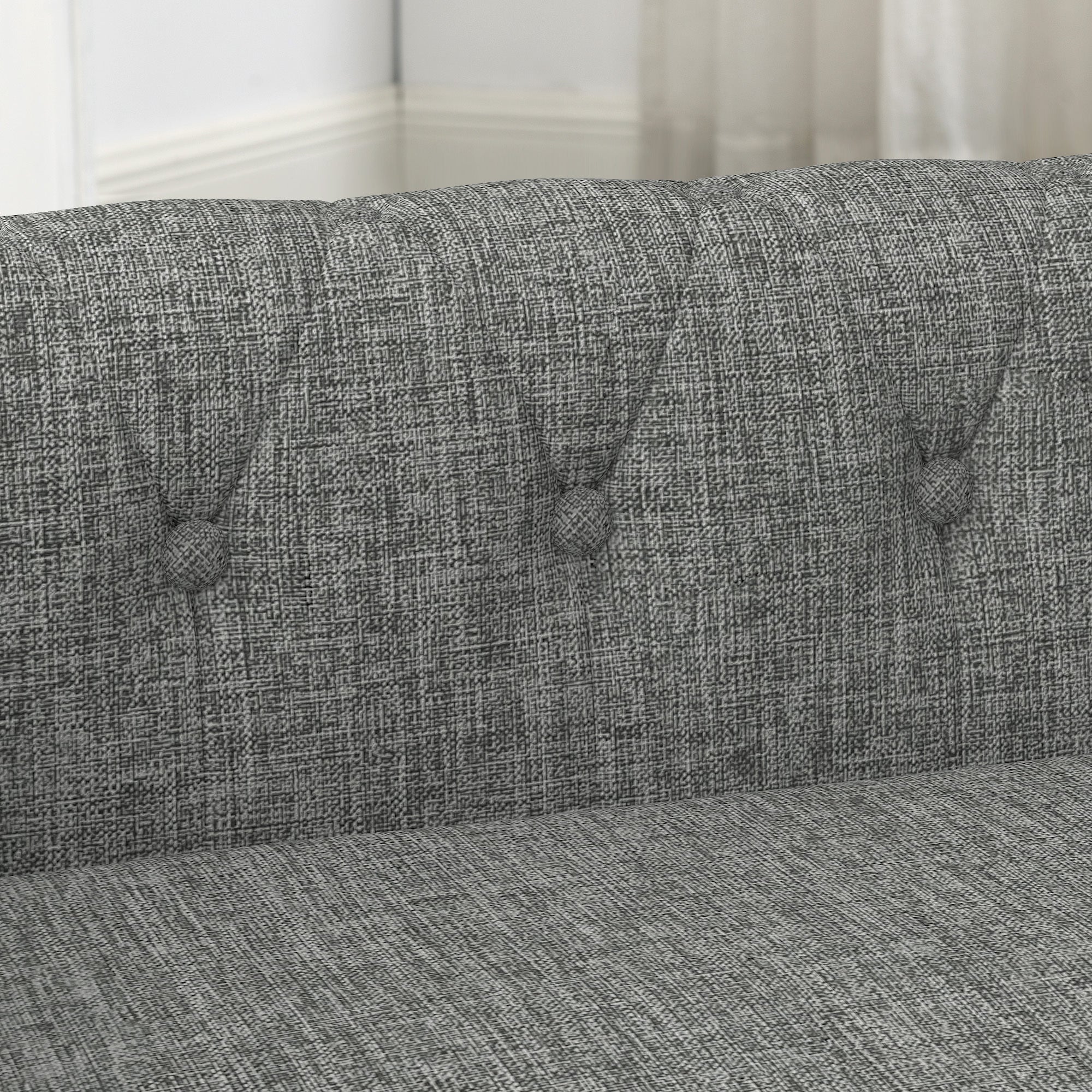 Modern Linen Fabric Light Grey Elevated Pet Bed - Image 5