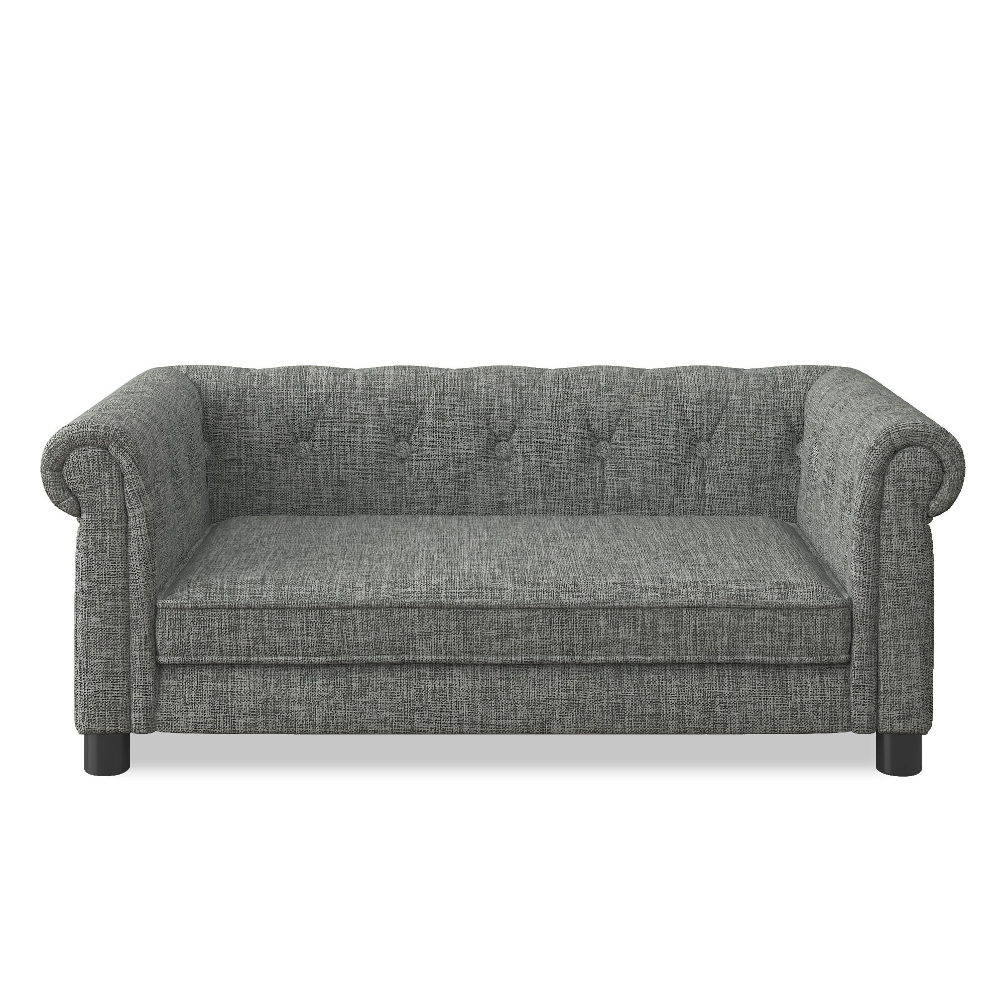 Modern Linen Fabric Light Grey Elevated Pet Bed - Image 9