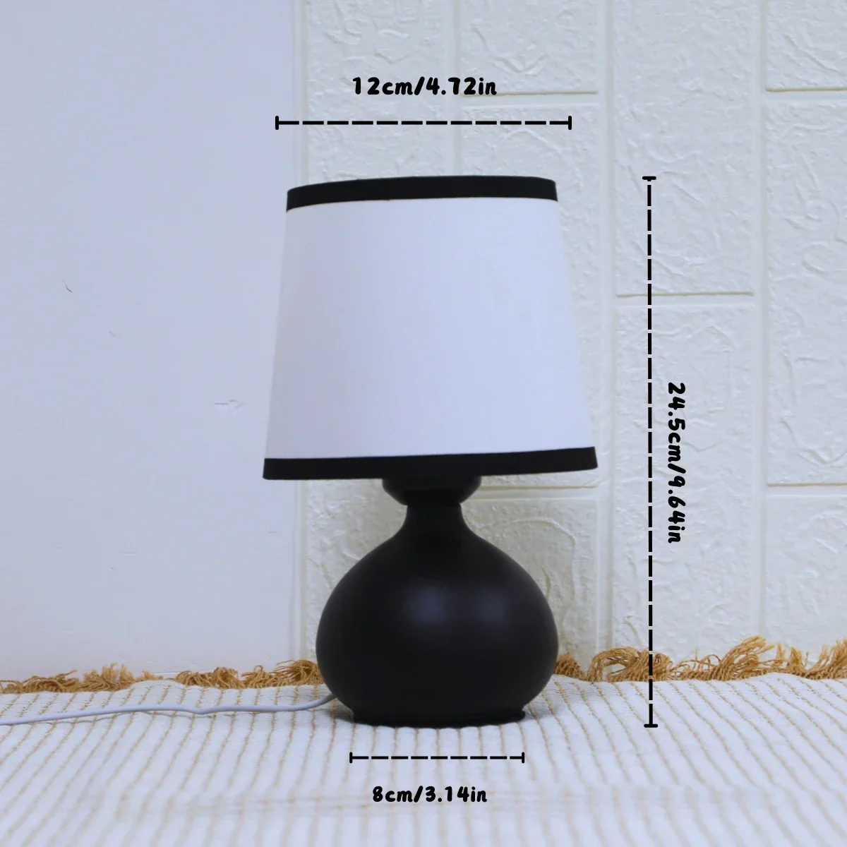 Modern Linen LED Table Lamp Bedside Desk Light Home Décor Bedroom Lighting - Image 5