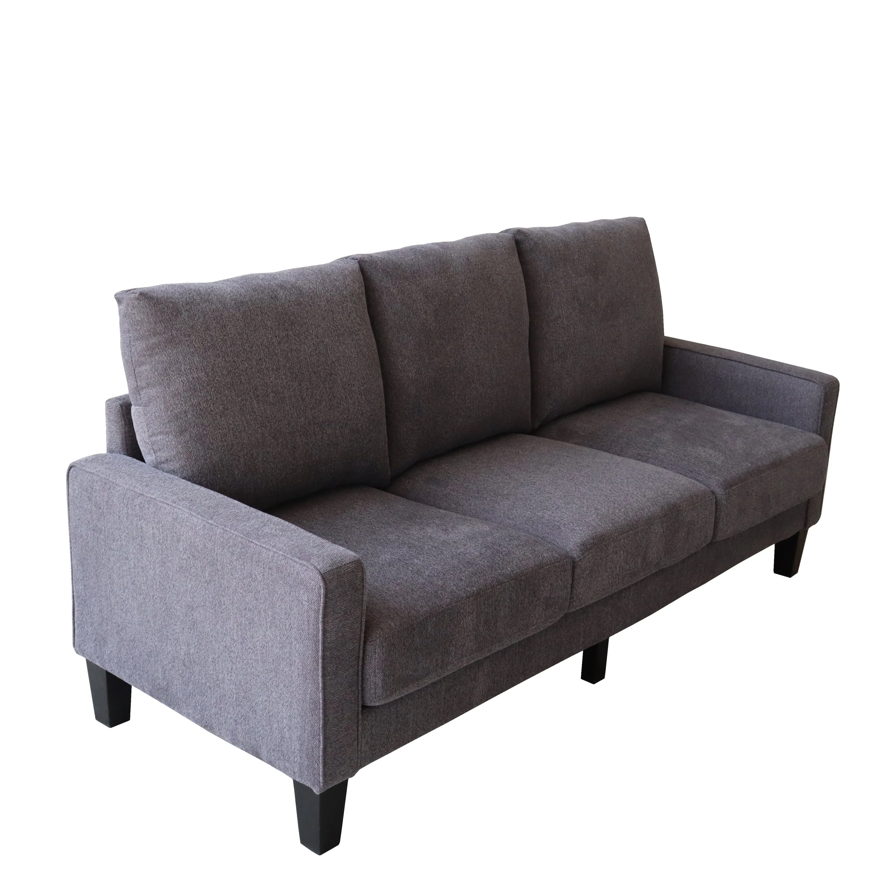 Modern Living Room Furniture Sofa in Dark Grey Fabric - Image 4