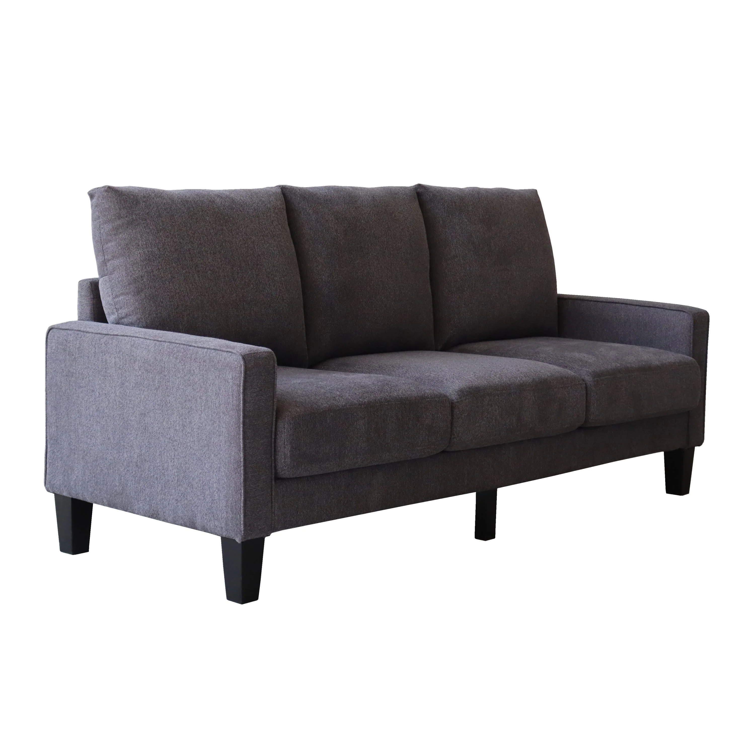 Modern Living Room Furniture Sofa in Dark Grey Fabric - Image 5
