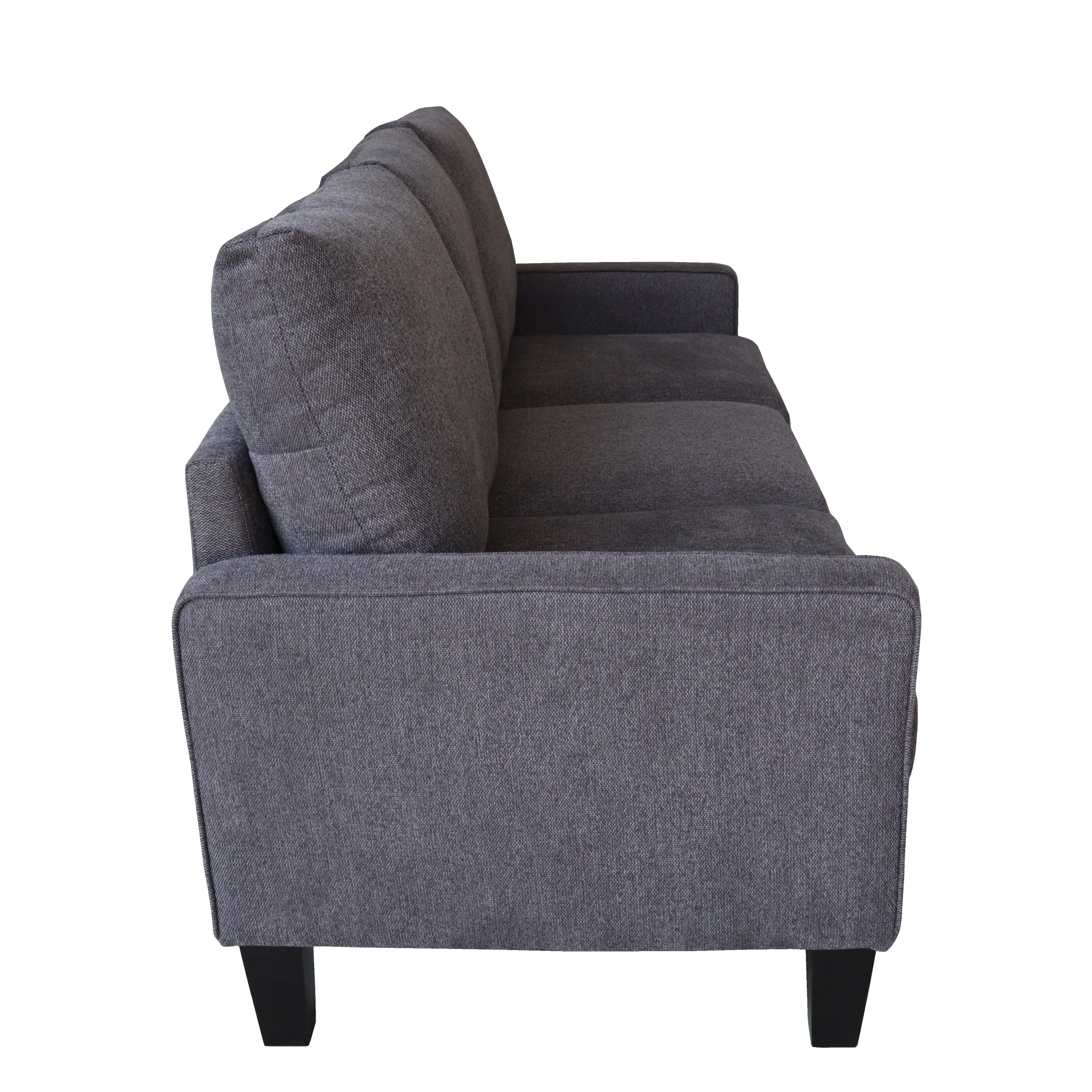 Modern Living Room Furniture Sofa in Dark Grey Fabric - Image 6